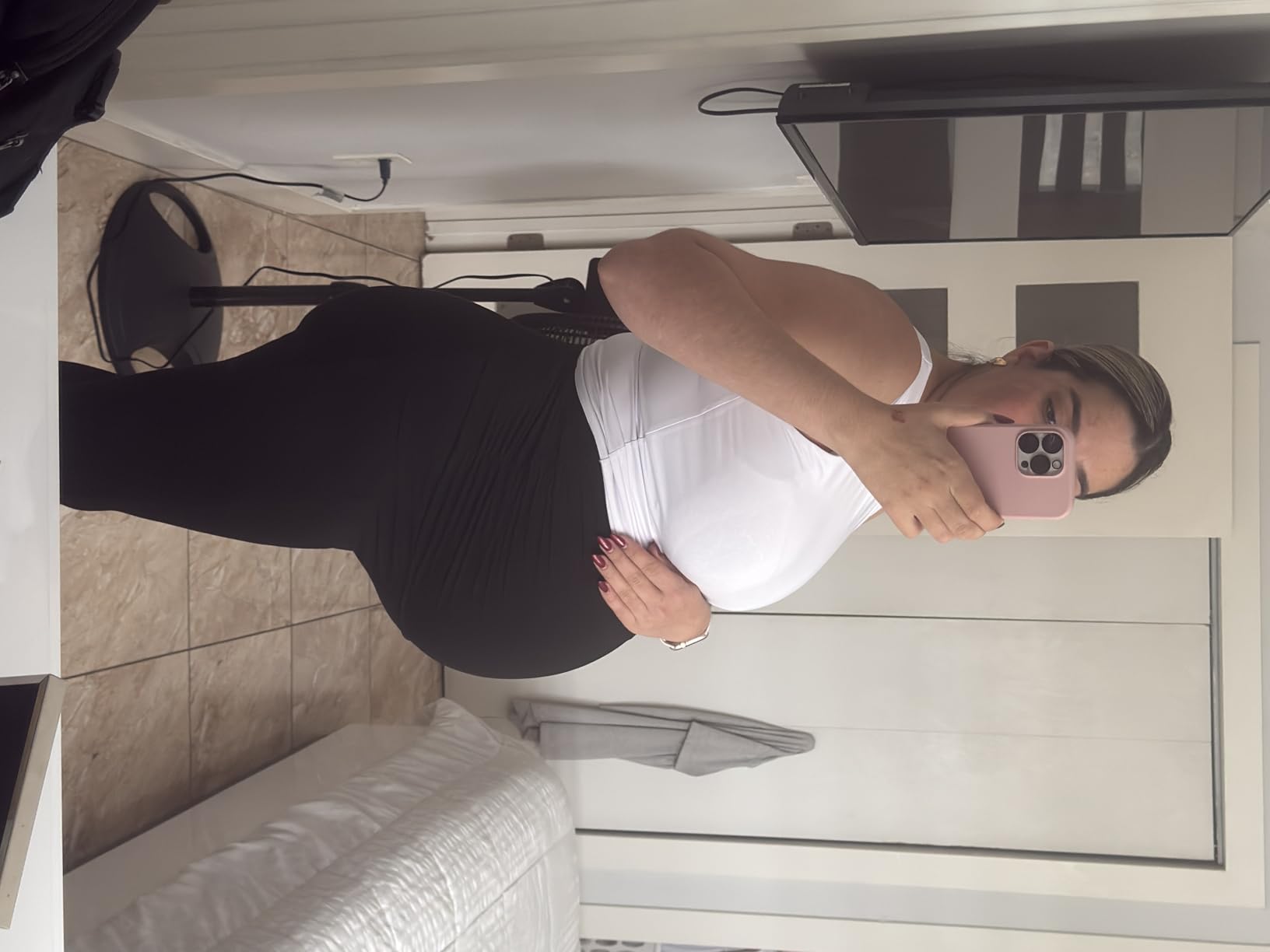 Walifrey Maternity Leggings with Pockets Over the Belly customer photo 2