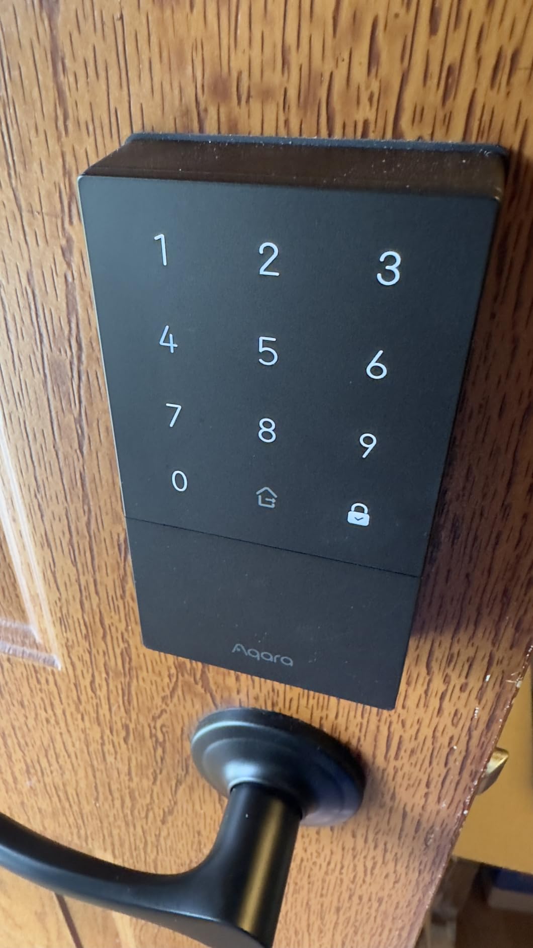 Aqara Smart Lock U50, Apple Home Key, Keyless Entry Deadbolt, Black | Matter Over Thread, Keyless Entry Door Lock, Touchscreen Keypad, IP65 Weatherproof, Supports Apple HomeKit, Alexa, Google customer photo 1
