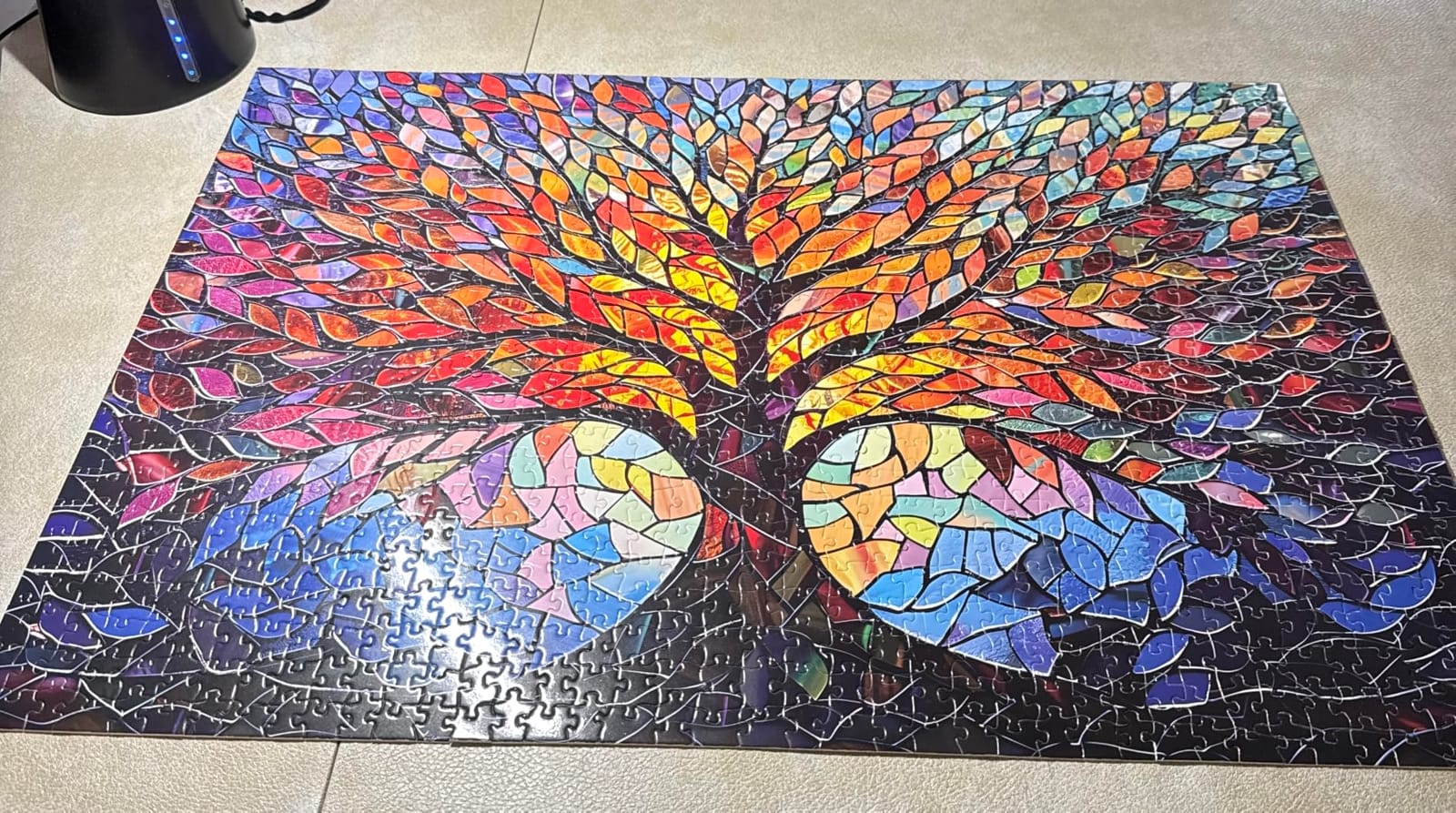 PICKFORU Stained Glass Puzzle Tree of Life Puzzles for Adults 1000 Pieces, Impossible Hard Difficult Challenging Puzzles for Adults, Colorful Mosaic Tree of Life Jigsaw Puzzle 1000 Pieces customer photo 2