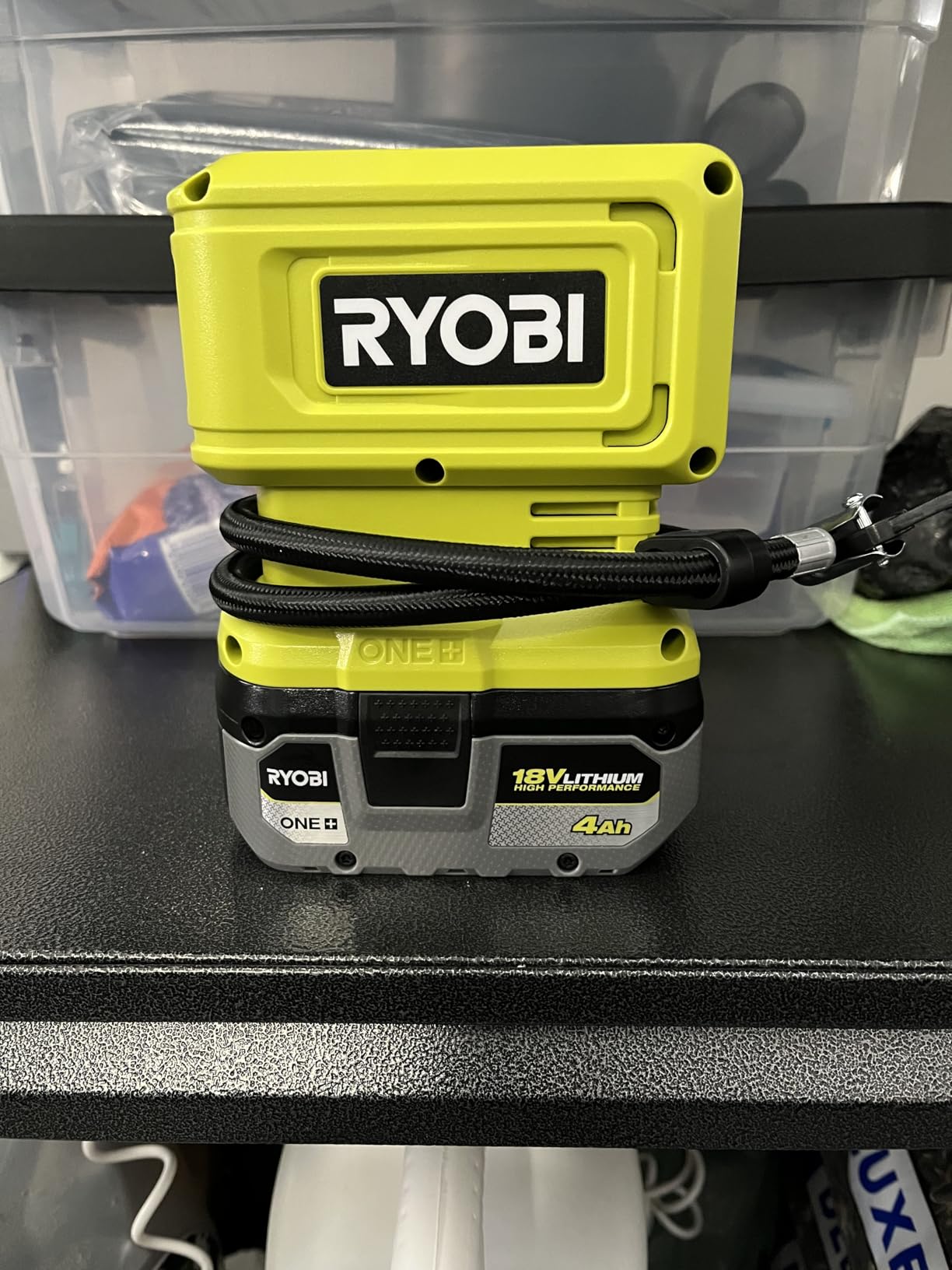 Ryobi 18 V One+ 11 Bar Wireless Compressor - Tyre and Ball Inflation - Comes with 3 Tips (without Battery) - RPI18 customer photo 1