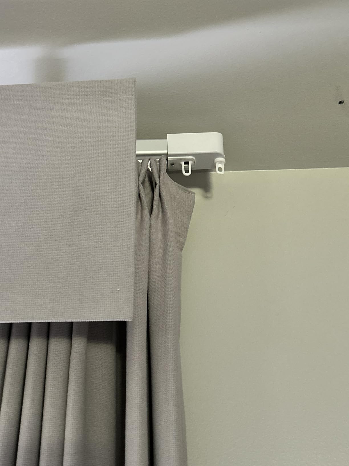 Wi-Fi Motorized Smart Blackout Curtains, Light Coffee | Hardwired Wi-Fi motor works directly with Alexa, Google Home and Smart Life; custom track extends up to 177 in customer photo 2
