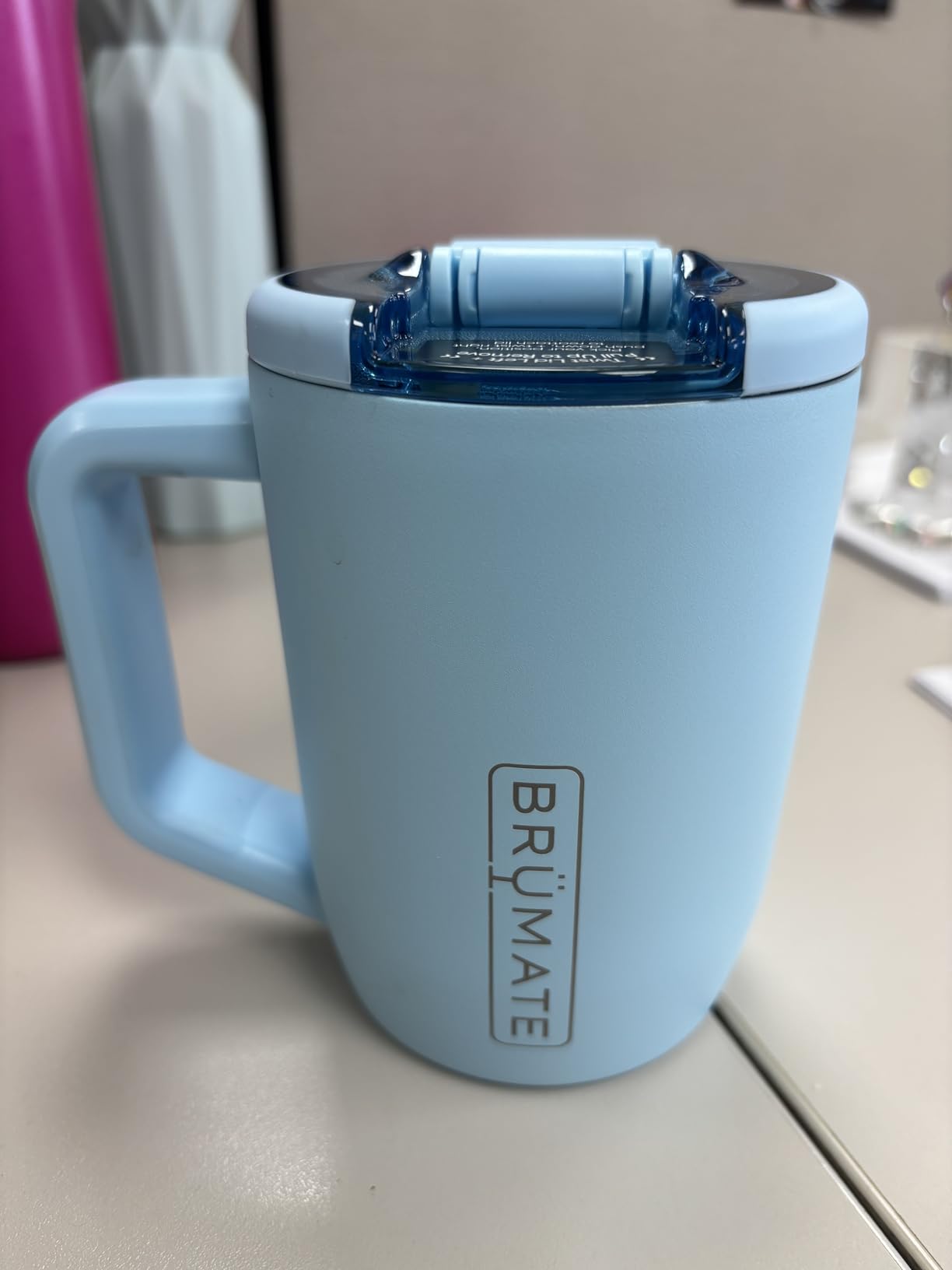BrüMate Müv - 15oz 100% Leak Proof Insulated Coffee Mug with Handle & Lid - Stainless Steel Coffee Travel Mug - Double Walled Coffee Cup (Nightfall Blue) customer photo 2
