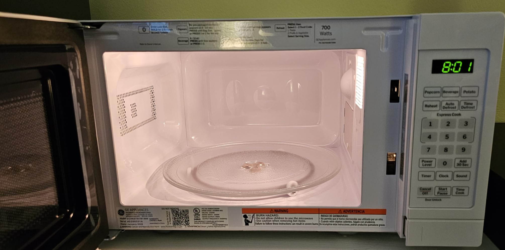 GE Profile Countertop Microwave, 700 Watt 0.7 Cu. Ft., Stainless Steel, GCHK07N1WSS | 4 Convenience Cook Settings, One-Touch Controls, Child Lock Technology, Glass Turntable, for Kitchen, Dorm, Office, Apartment customer photo 2