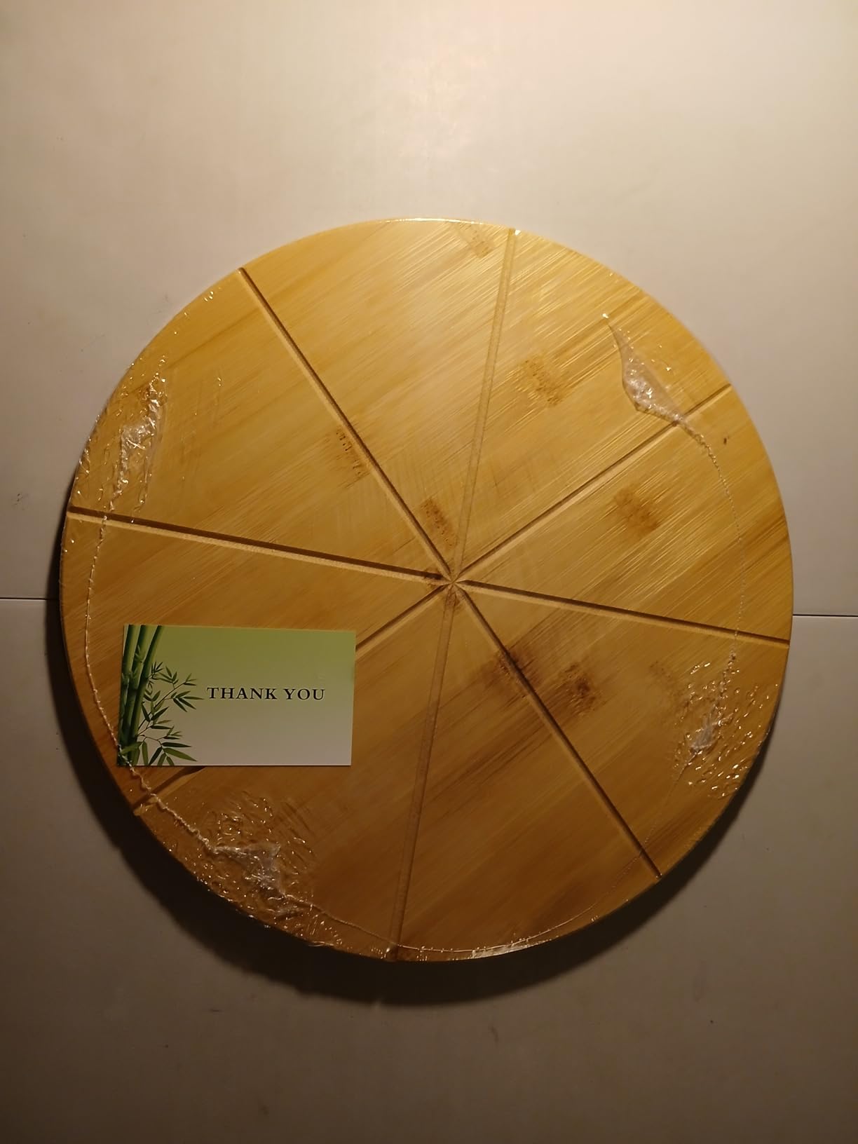 16inch Pizza Cutting Board Round Large Bamboo Wooden Prep Platter Tray customer photo 1