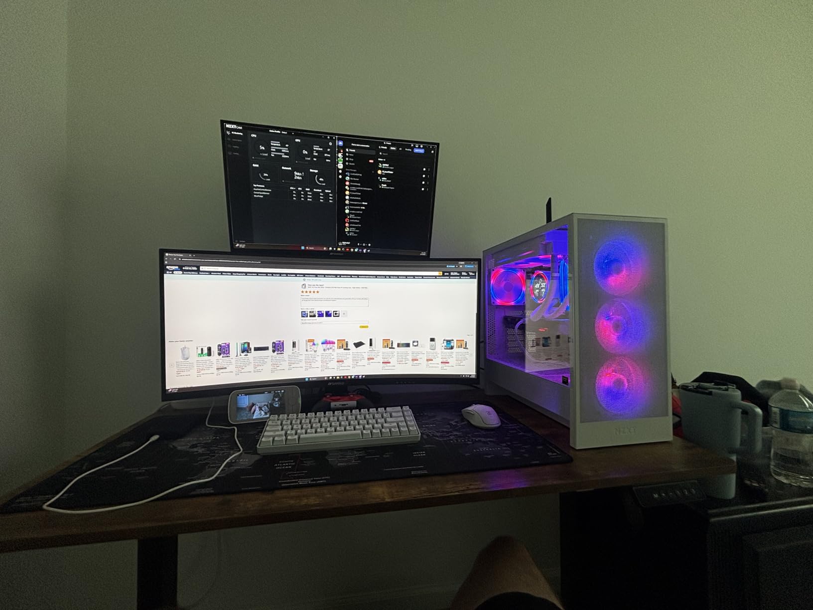 NZXT H5 Flow RGB - Compact ATX Mid-Tower PC Case - Black | Compact mid-tower with included F360 RGB Core fans, 360mm radiator support, tempered glass. CAM-ready RGB out of the box. customer photo 2