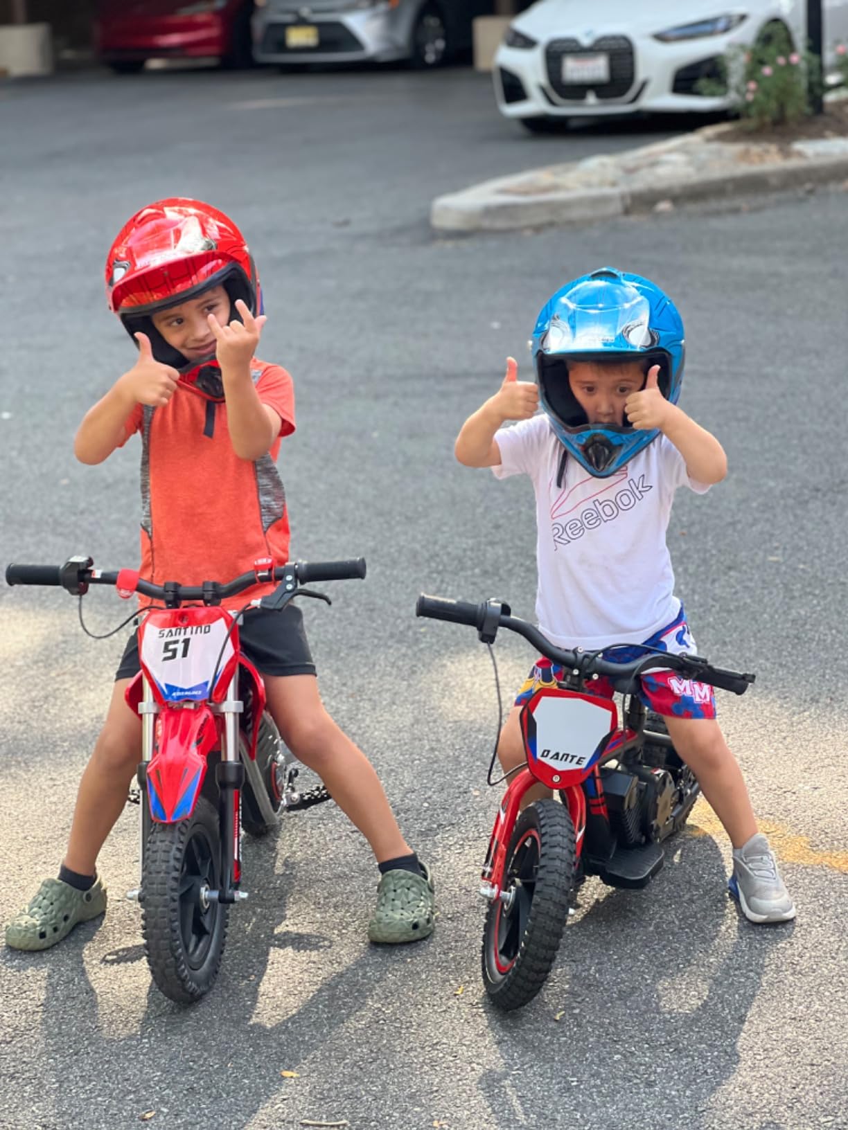 OLALA Electric Dirt Bike for Kids Aged 5-10, 340W Racing Grade Electric Motorcycle with Aluminum Frame, Up to 12MPH & 3 Speed Settings, Safe Disc Brakes, 16IN Knobby Tires customer photo 1
