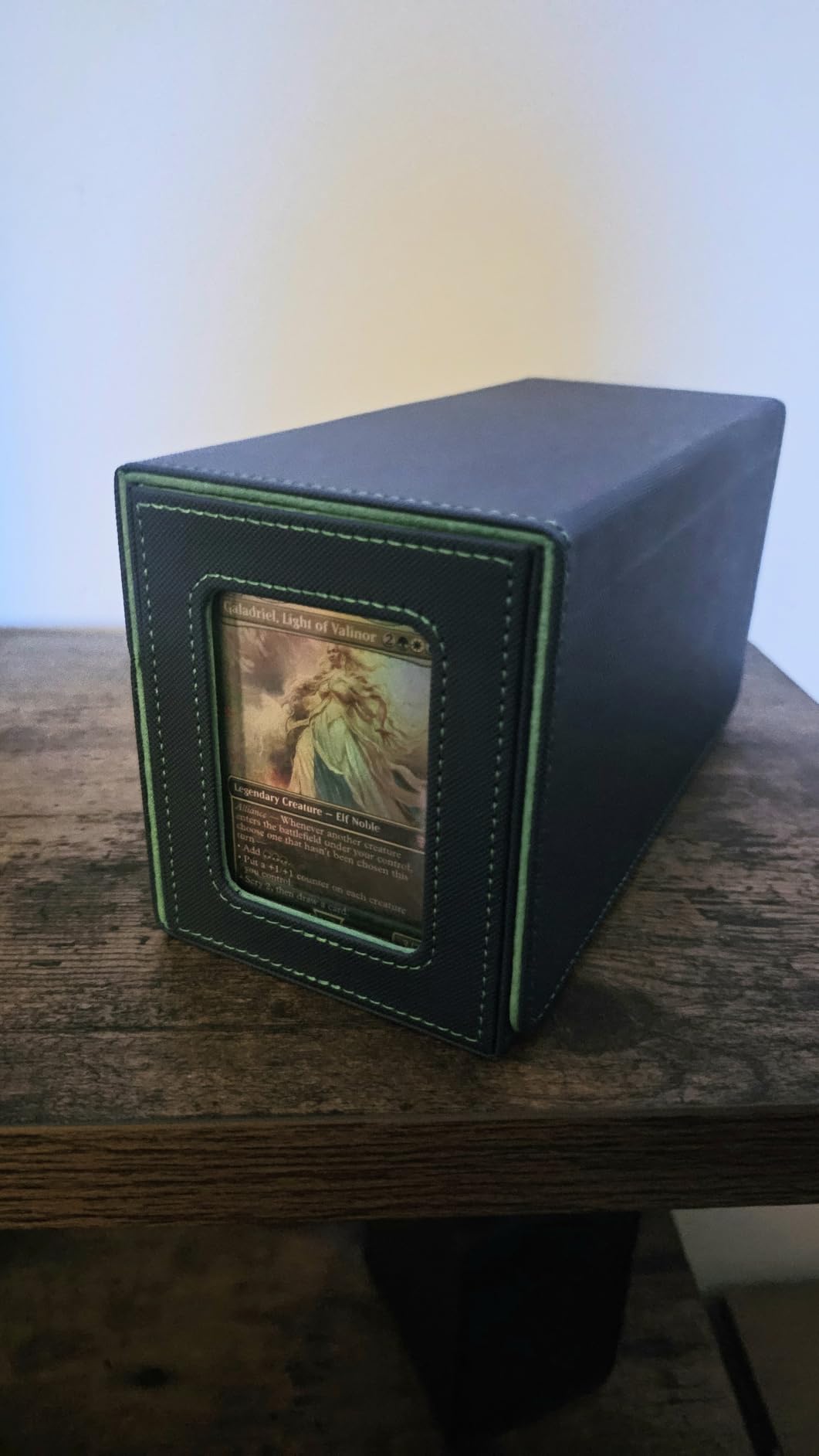 UAONO 3-in-1 MTG Commander Deck Box, Black Gray | 2 Magnetic Card Holders & 1 Dice Tray, Fits 200 Double Sleeved, Card Organizer Compatible with Magic the Gathering customer photo 2