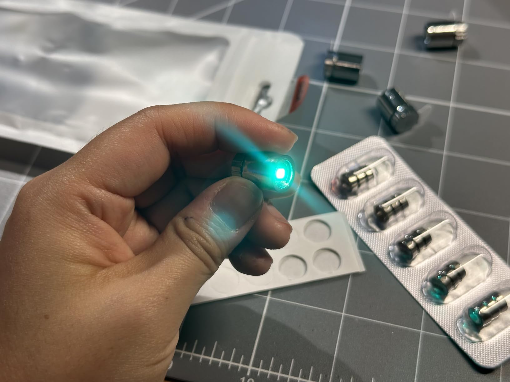 SUZEYAR 10 pcs Miniature Led Lights, Tiny Lights for Hand Craft/DIY, Miniature Lights Battery Powered, Dollhouse Light, Mini Lights for Toy Brick Building Blocks- 10 Pack (Warm White) customer photo 2