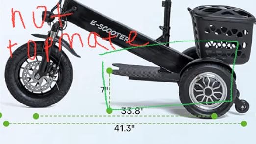 TopMate ES33 Powered Mobility Scooter 3 Wheels Foldable with Seat for Adults, Lightweight Electric Scooter with Removable 36V 7.8AH Battery, Reverse Function & Key Switch for Commute and Travel customer photo 1
