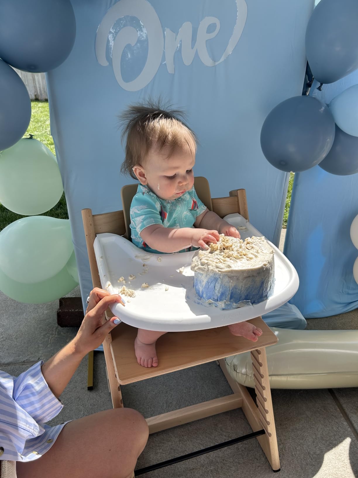Stokke Tripp Trapp High Chair 2 + Baby Set + Harness, Whitewash | Includes Chair, Baby Set, Removable Harness for Children 6-36 Months, Adjustable, Ergonomic & Easy to Clean, Baby Essentials customer photo 1