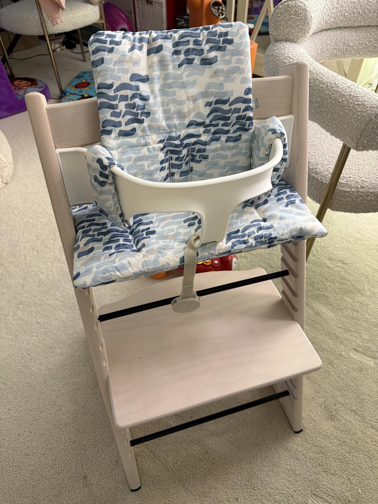 Stokke Tripp Trapp High Chair 2 + Baby Set + Harness, Whitewash | Includes Chair, Baby Set, Removable Harness for Children 6-36 Months, Adjustable, Ergonomic & Easy to Clean, Baby Essentials customer photo 2