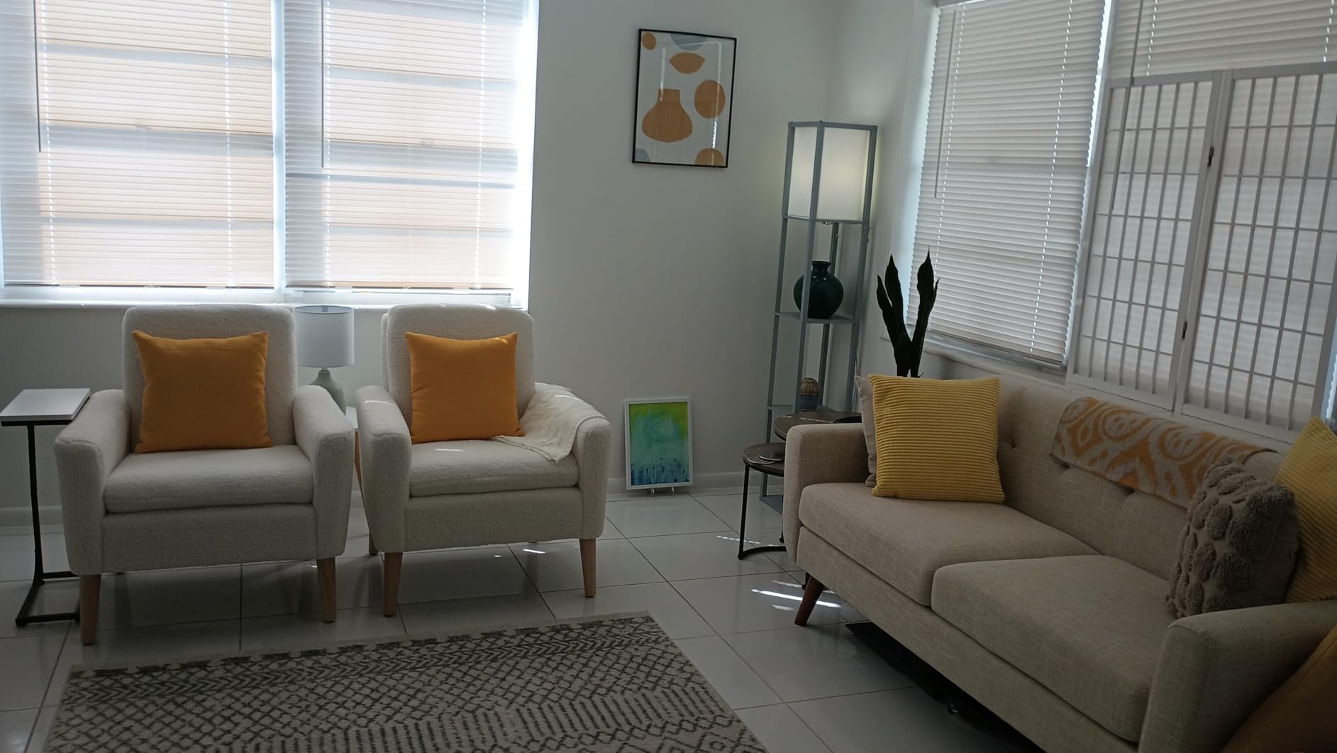 Sherpa Accent Chair Set of 2 for Living Room, Small Space Reading Chairs for Bedroom and Apartment, Comfy Teddy Upholstered Armchair with Wood Legs, White Boucle Leisure Chair customer photo 2