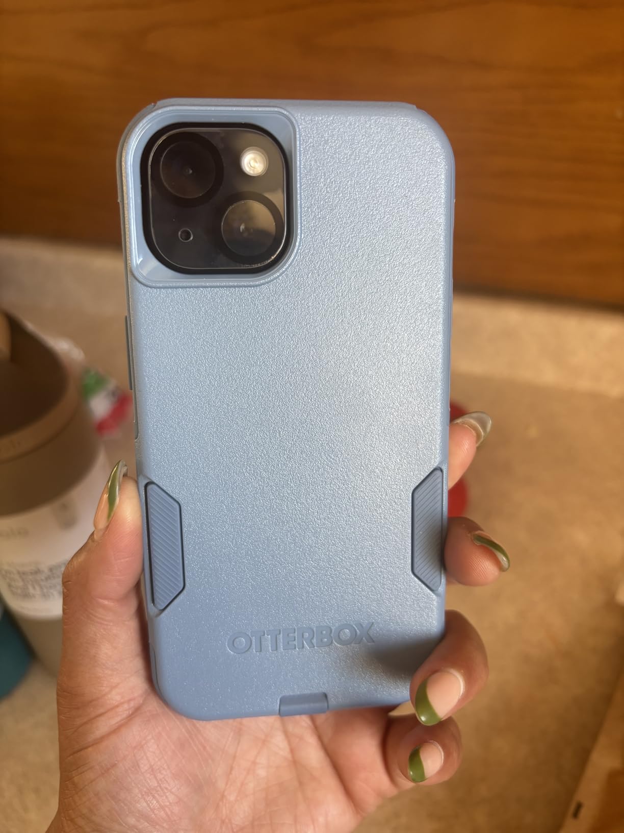 OtterBox iPhone 17e, 16e, 15, 14, 13 Commuter MagSafe Case - Crisp Denim | MagSafe Edition - 3X MIL Drop Protection - Dual-Layer - Pocket-Friendly - Raised Edges - Port Covers customer photo 2