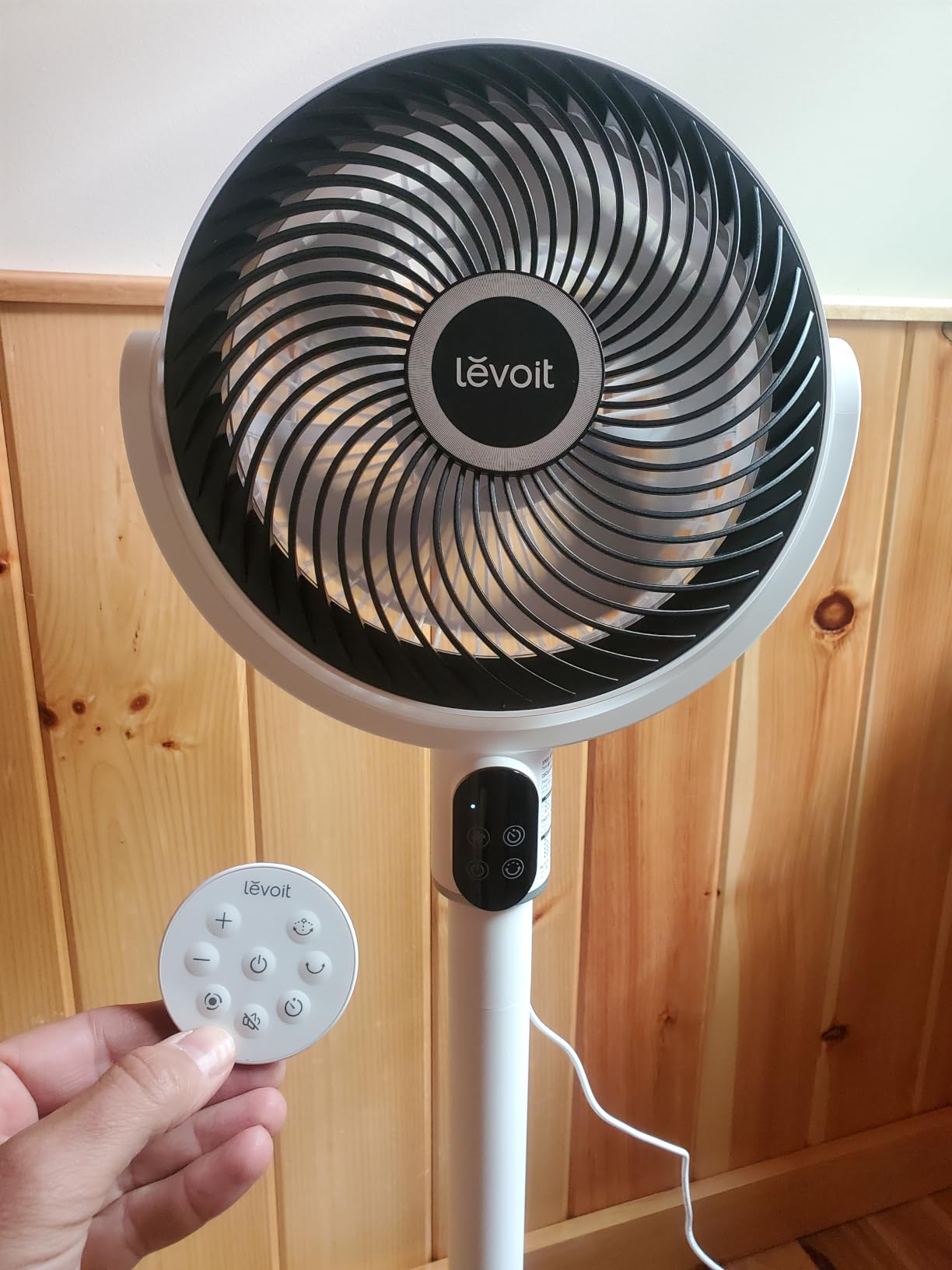 Levoit Standing Fan for Bedroom, 120° Oscillating Fan, 20dB quiet for Sleep | 908CFM Airflow, 9 Speeds 4 Modes, DC Motor Floor fan, 2-in-1 Pedestal & Tabletop, 9H Timer, Remote Control, for Home, Room customer photo 1