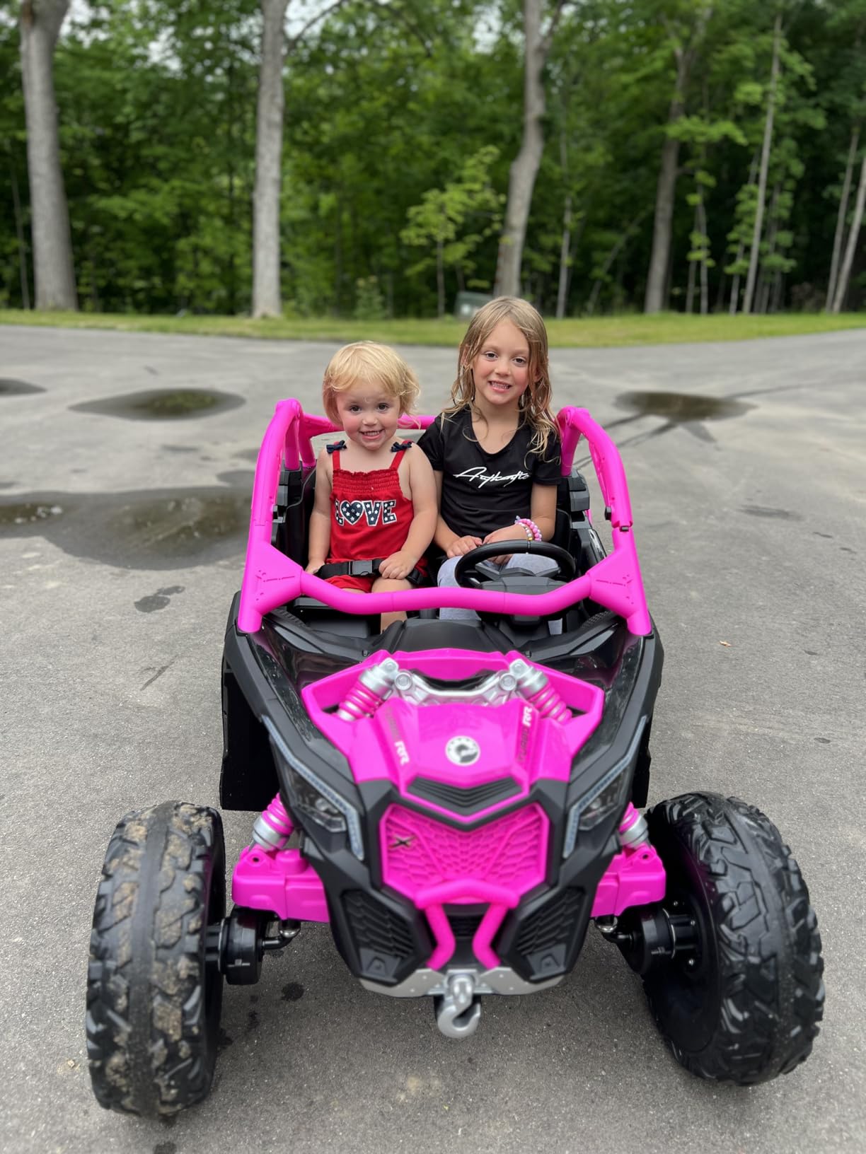 24V CAN-AM Maverick X3 Licensed 2-Seater Kids Ride On UTV | 4WD Ride On Toys for Kids 3-8 Years with Remote, EVA Rubber Tires, Music Player, Spacious 23.4