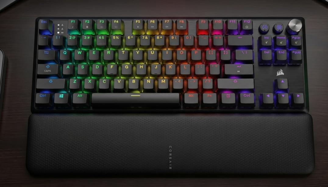 Corsair K70 CORE TKL Wireless RGB Tenkeyless Mechanical Gaming Keyboard - Pre-Lubed MLX Red v2 Linear Switches, SOCD, ABS Double-Shot Keycaps, Sound Dampening, 1000Hz Polling, QWERTY NA - Black customer photo 1