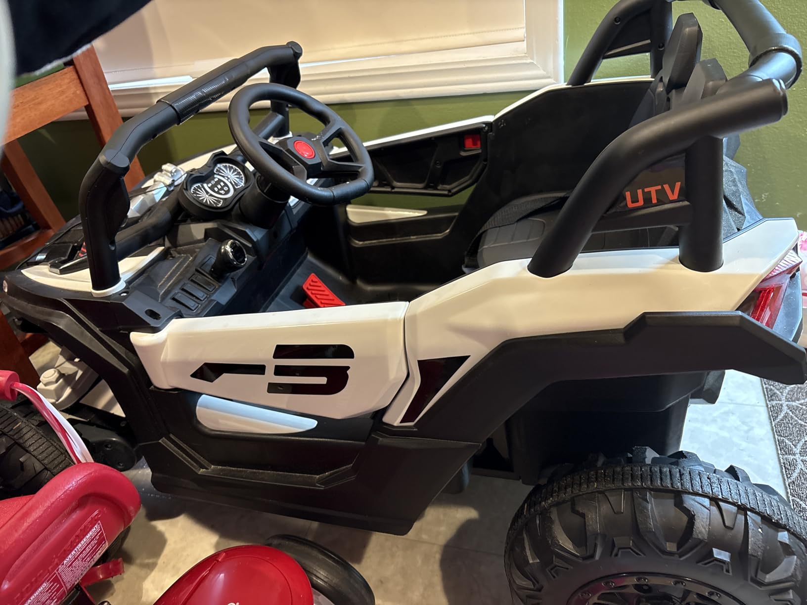 24V Ride On Car for Kids w/Remote Control, JOYRACER Battery Powered Off-Road UTV, 4x150W Motors, 4 Shock Absorbers, 4.5 Mph Max Speed, Bluetooth, MP3, Lights, Electric Car for Big Kids customer photo 2