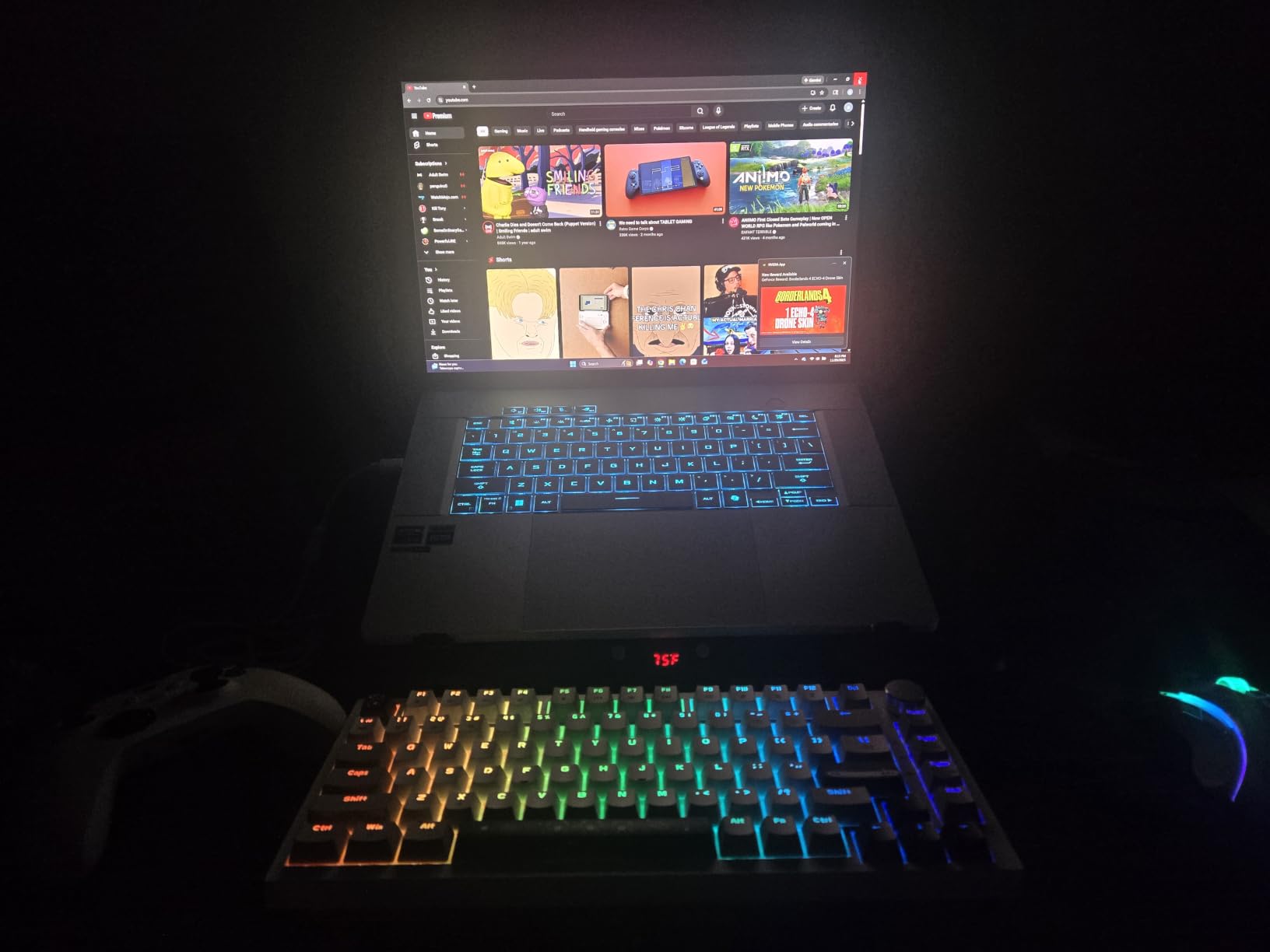 75 Percent Keyboard Gasket-Mounted with Sound Absorbing Pads, 82-Key Compact Wired RGB Mechanical Gaming Keyboard Hot-Swap Socket for Win, Carbon customer photo 2