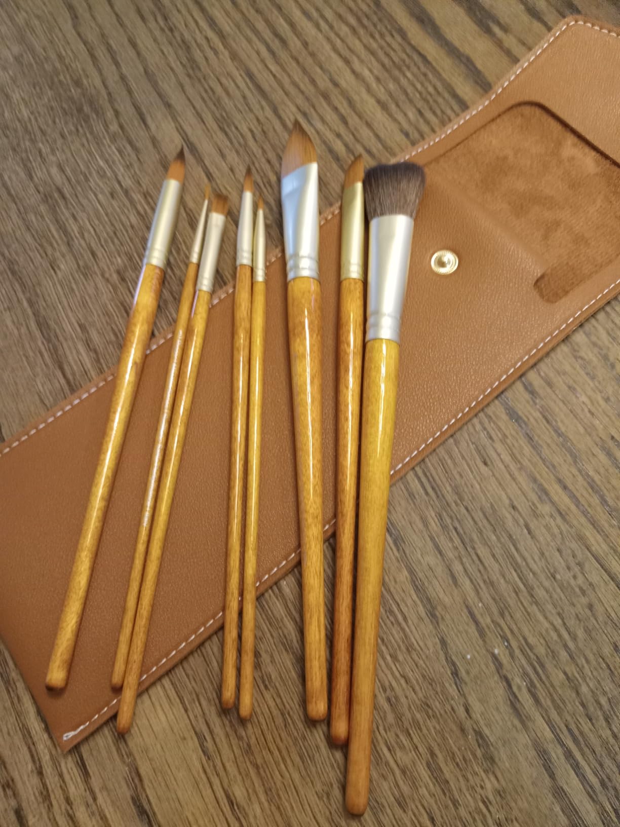 Maestro Watercolor Brush Set - 8 Professional Sable Watercolor Brushes with Case - Mop, Cat's Tongue, Angular, Filbert, Rigger & Round - Kolinsky Style Synthetic for Gouache customer photo 1