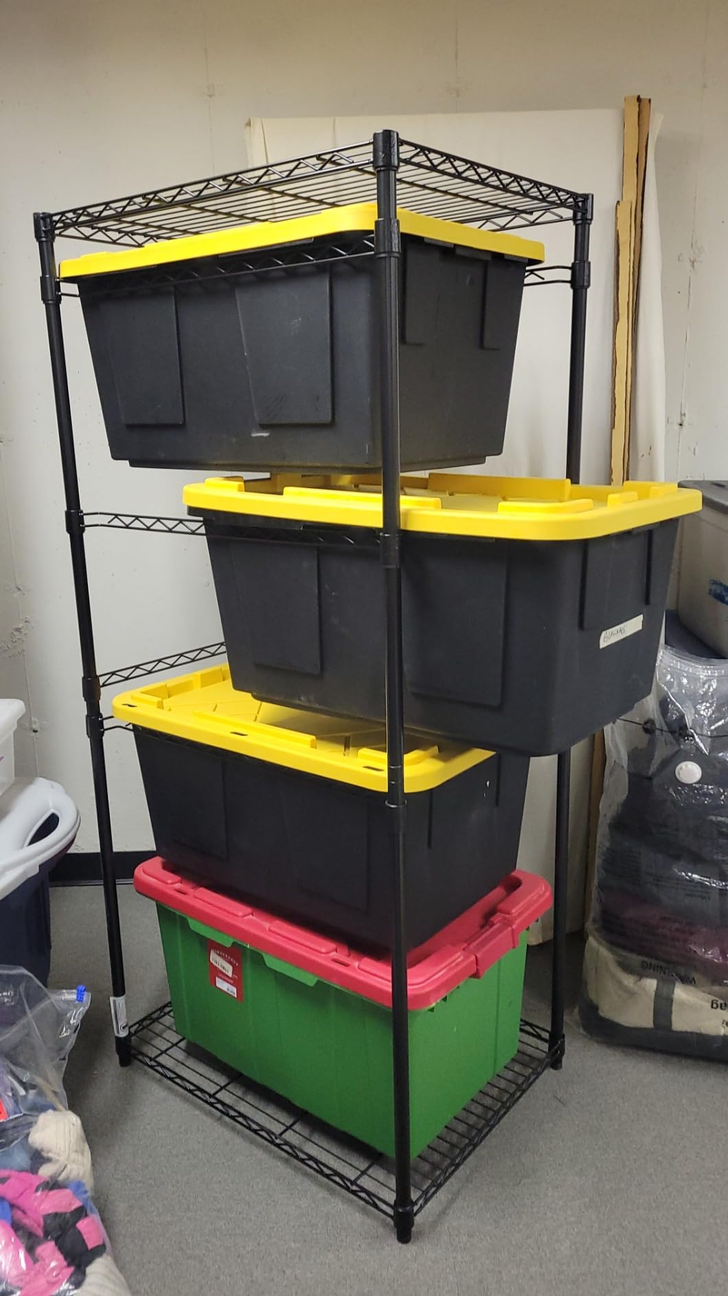 SafeRacks 5-Tier Steel Tote Rack for 27 Gallon Bins - Black, 2 Pack customer photo 2