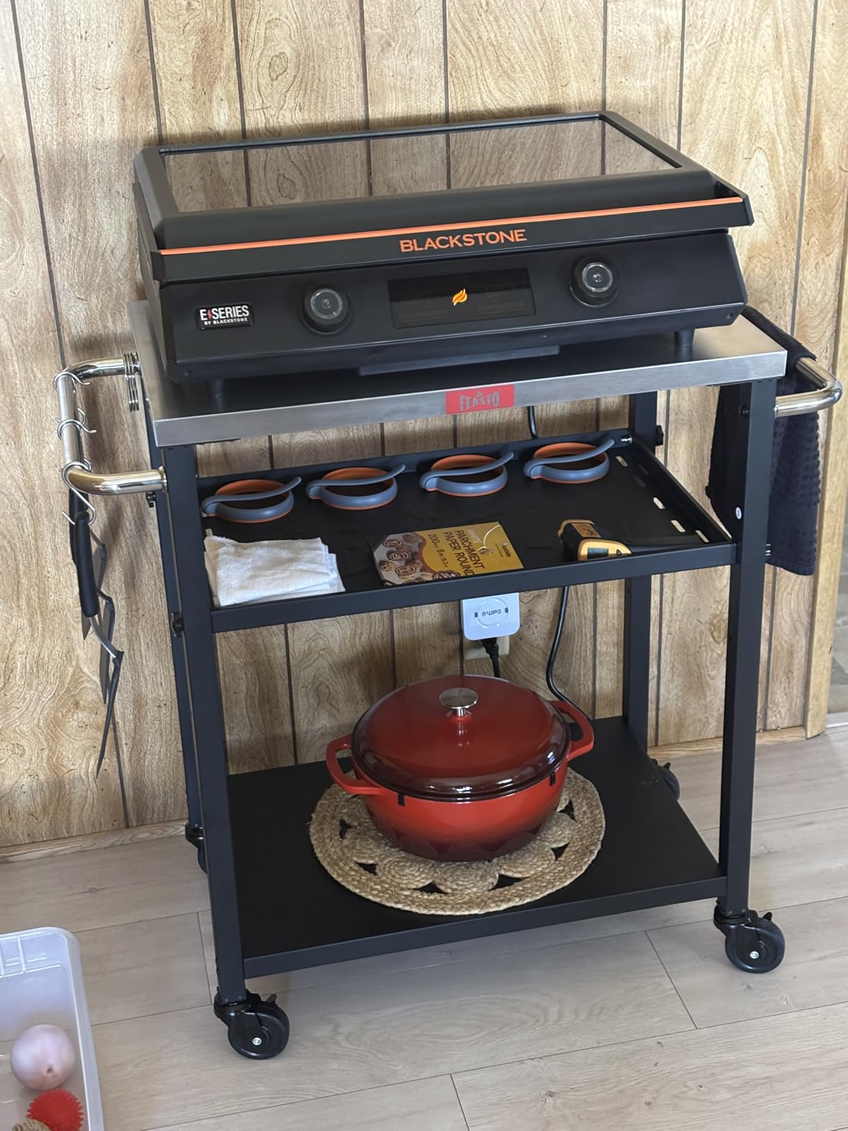 Feasto Outdoor Kitchen Island with Cabinet, 74