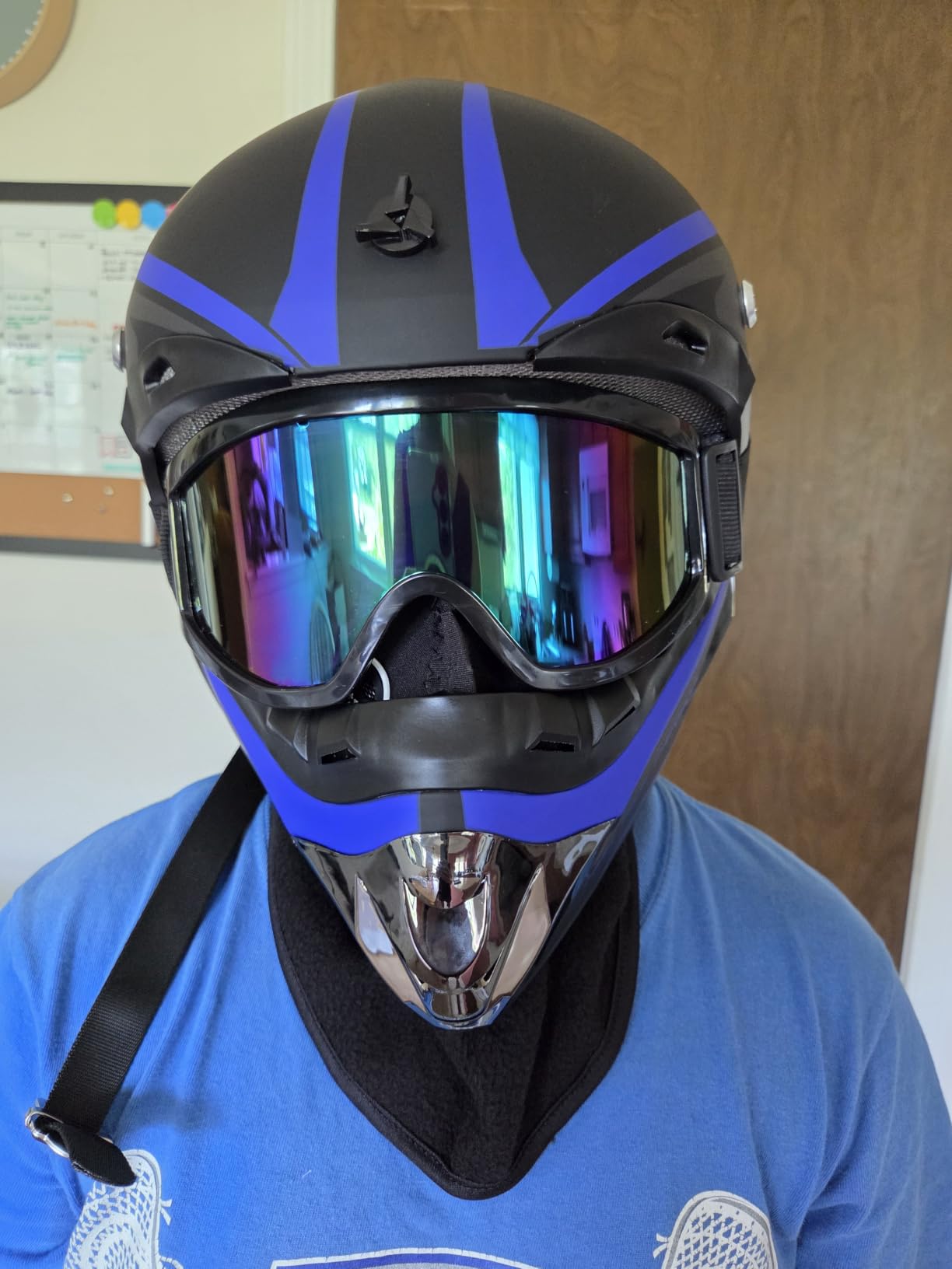 Dirt Bike Off-Road Motocross ATV Motorcycle Full Face Bluetooth Helmet for Men Women, DOT Approved Four Wheeler ATV Dirtbike BMX MX Off-Road Motorbike Helmet with Gloves Goggles Mask customer photo 1