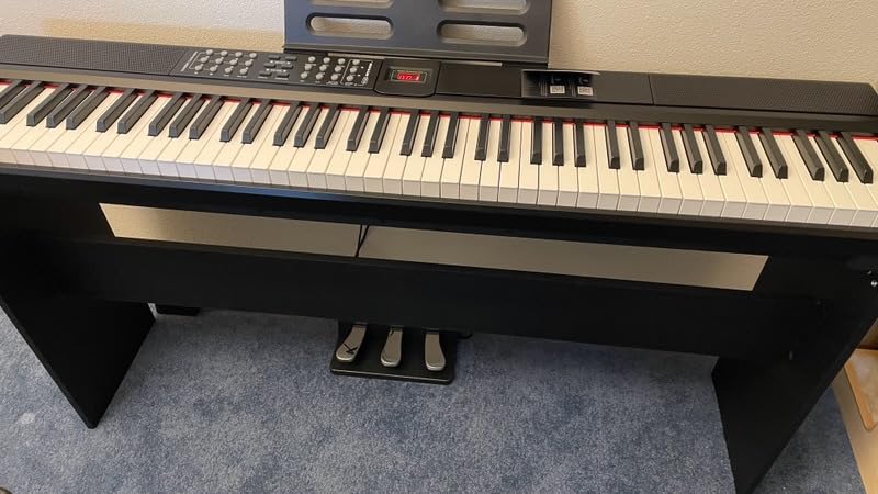STRICH 88 Keys Weighted Keyboard Piano with Stand & Sustain Pedal, Hammer-Action Digital Piano, Full-size Electric Piano Keyboard Supports USB-MIDI/Wireless Connect, 15W×2 Built-In Speakers, SDP-120 customer photo 2