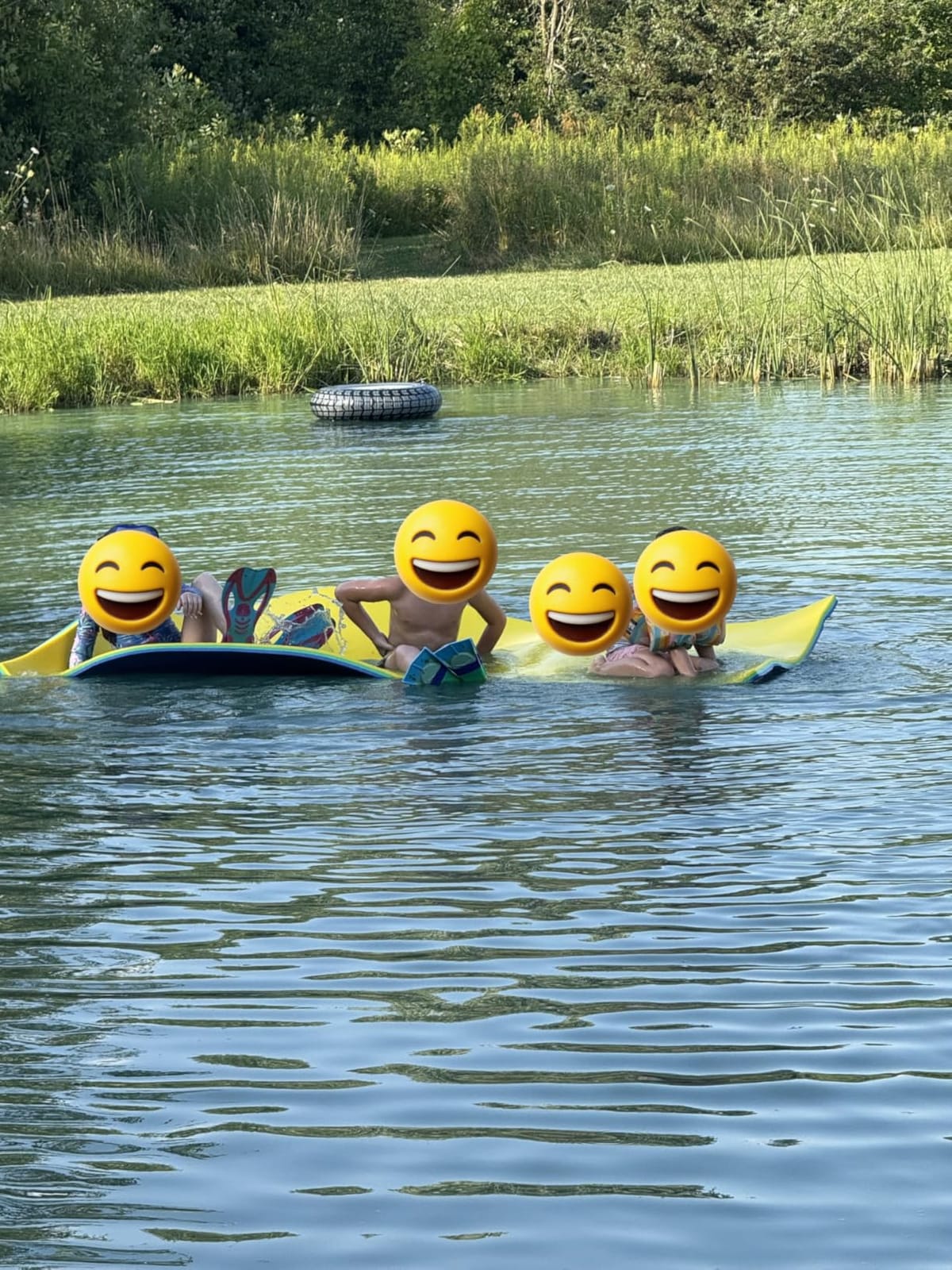 CTSC Lily Pad Floating Mat, Floating Mat for Lake, Floating Water Mat | 12 x 5 Ft 3-Layer High Density XPE Foam with 2-Layer Reinforced Mesh with a 16.4' Elastic Bungee Tether for Lake, Pool customer photo 1