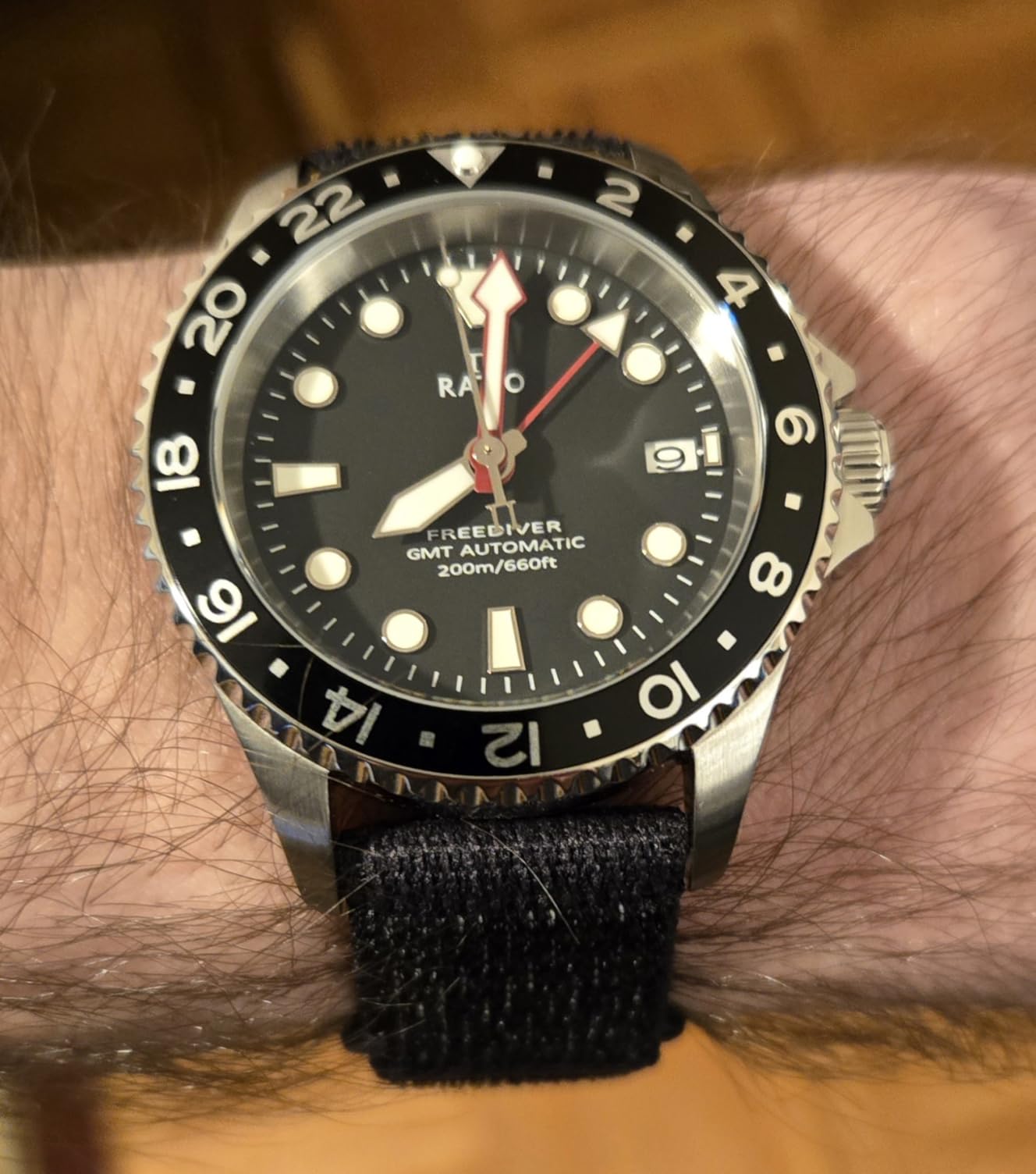 RATIO FreeDiver Dive Watch Sapphire Crystal GMT Rotating Bezel Automatic Diver Watch 200M Water Resistant Diving Watch for Men customer photo 2