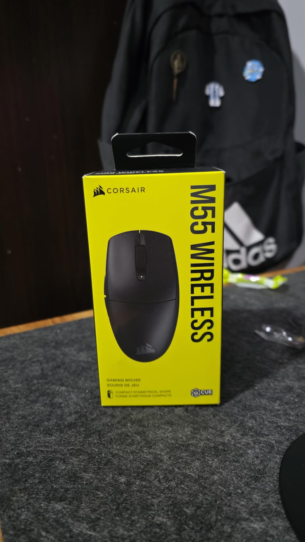 CORSAIR M55 Wireless Lightweight FPS Gaming Mouse - 2.4GHz & Bluetooth - 24,000 DPI - Long-Lasting Battery Life - Six Programmable Buttons - Textured Side Grips - Black customer photo 1