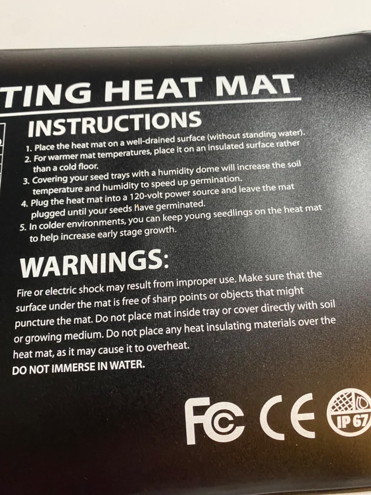 Epic Gardening Seedling Heat Mat for Plants - High-Performance 20W Heavy-Duty PVC Heating Mat for Seed Germination, Plant Growth, & Fermentation | Durable & Reliable Warmth for Indoor Gardening customer photo 1