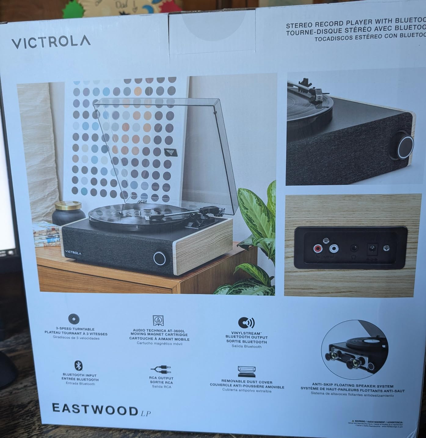 Victrola Eastwood LP - Bluetooth Record Player with Speakers - Natural | Full-size turntable, 12