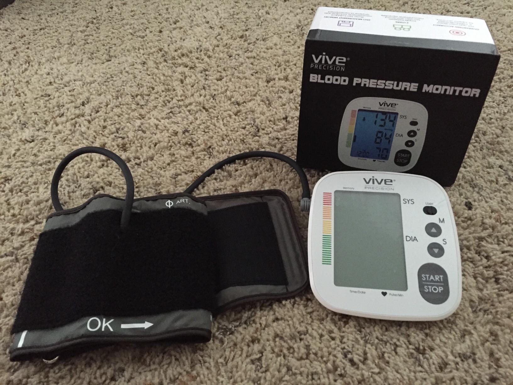 Vive Blood Pressure Monitor for Home Use - Digital Automatic Upper Arm BP Machine with Cuff, Accurate Blood Pressure and Heart Rate Monitor, Large Adjustable Cuff, Easy One-Touch Operation customer photo 1