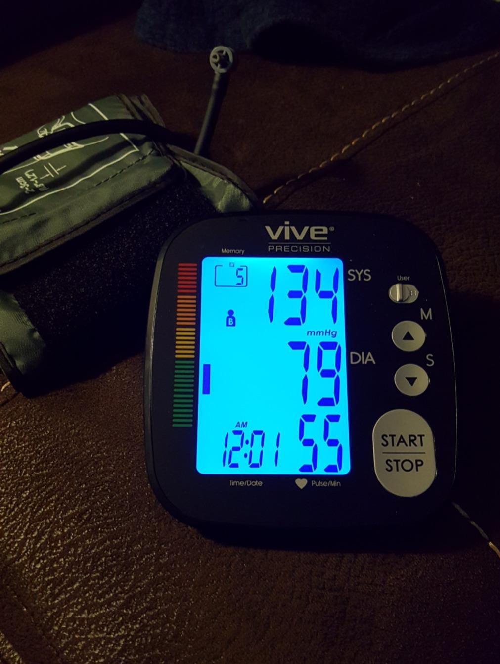Vive Blood Pressure Monitor for Home Use - Digital Automatic Upper Arm BP Machine with Cuff, Accurate Blood Pressure and Heart Rate Monitor, Large Adjustable Cuff, Easy One-Touch Operation customer photo 2