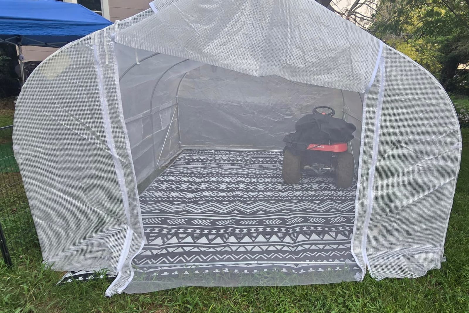 Outsunny 20 x 10 x 7 ft Walk-in Greenhouse with Roll-up Zipper Door White | Tunnel Green House, 8 Mesh Windows, Gardening Plant Hot House, Galvanized Steel Frame customer photo 1