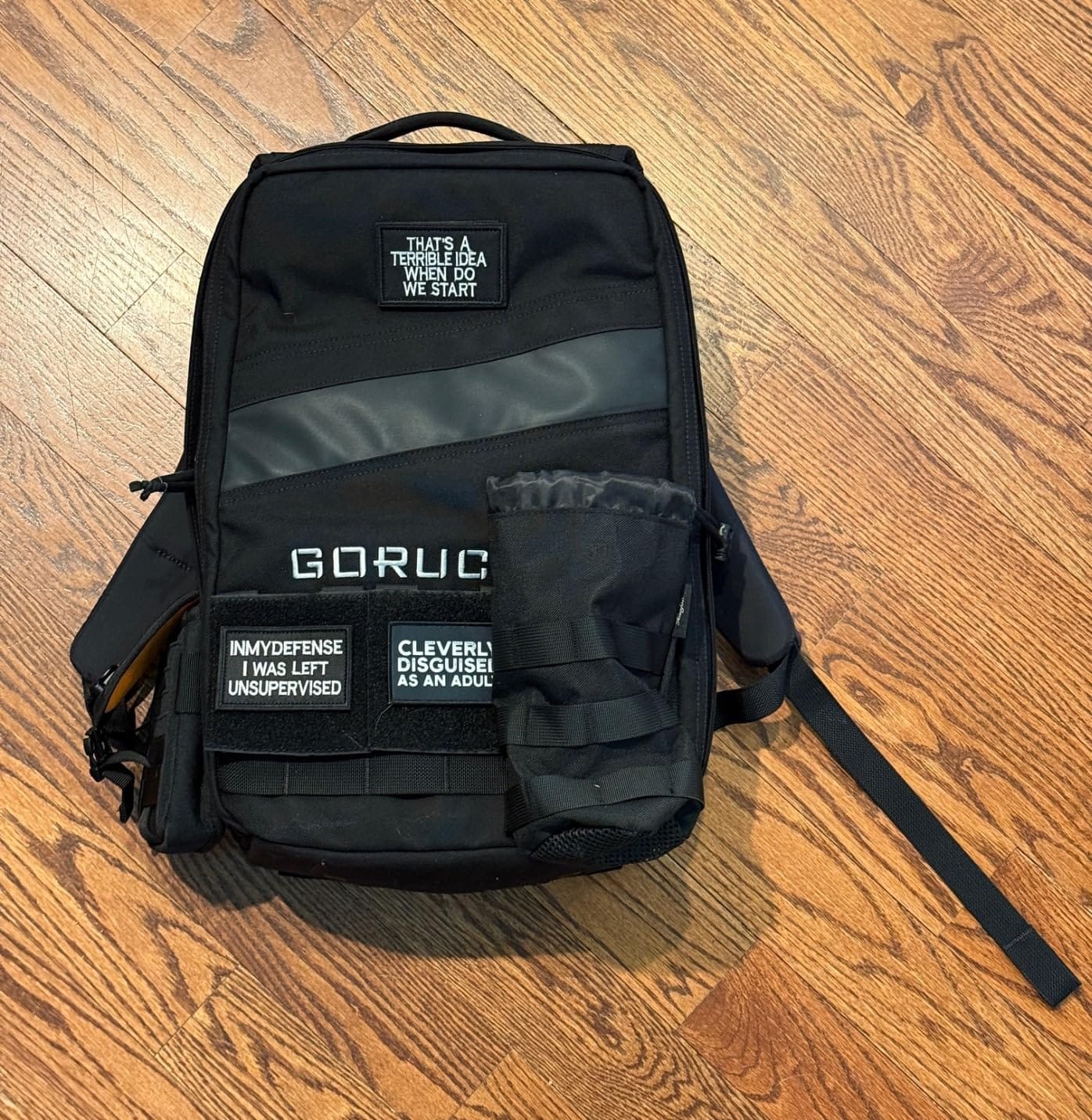 GORUCK Rucker 4.0, Rucking Backpack, Black with White Embroidery, 20L customer photo 1