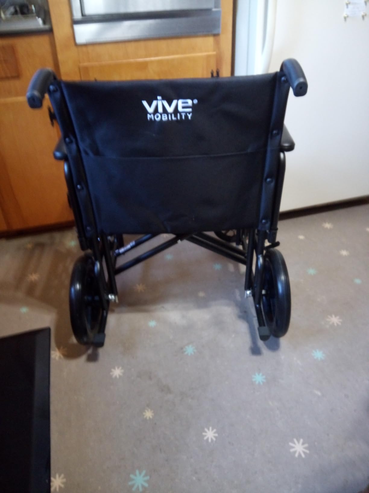 Vive Mobility Bariatric Transport Wheelchair for Adults - Supports 450lbs | Foldable, Heavy Duty Travel Wheel Chair - Portable, Transfer Aid with Swing Away Footrests & 22 Inch Wide Seat customer photo 2
