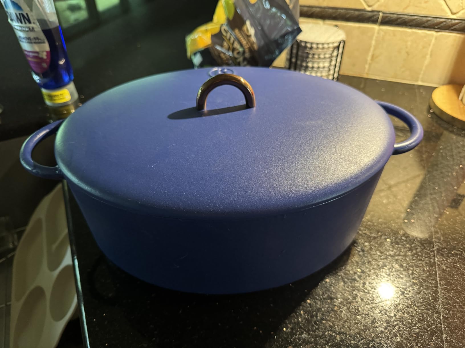 Great Jones 6.75 Quart Enameled Cast Iron Dutch Oven Pot w/Lid (Broccoli) | Large Dutch Oven For Bread Baking, Oval with Dual Handles, All Stovetop Safe up to 500°, Non Stick & Dishwasher Friendly customer photo 2