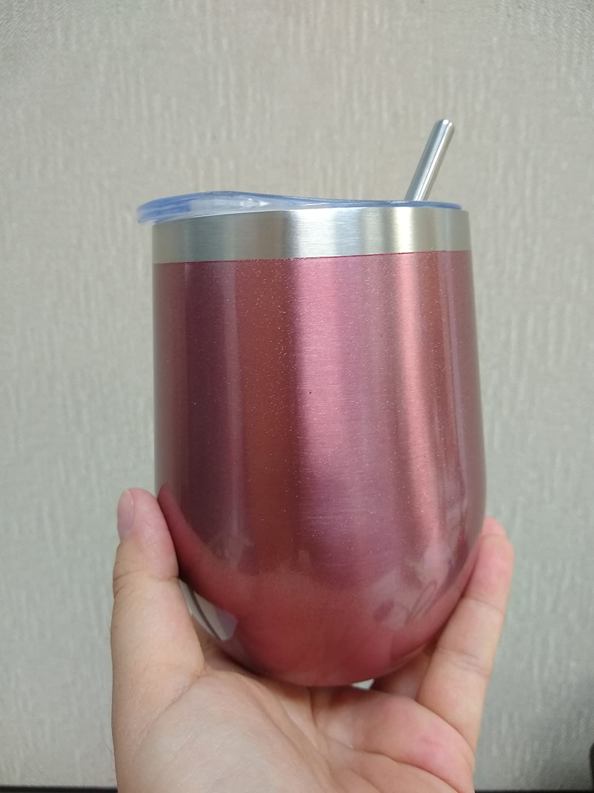 MEZMUT 12 Oz Insulated Wine Tumbler with Lid - Double Wall Vacuum Stainless Steel, Leakproof customer photo 2