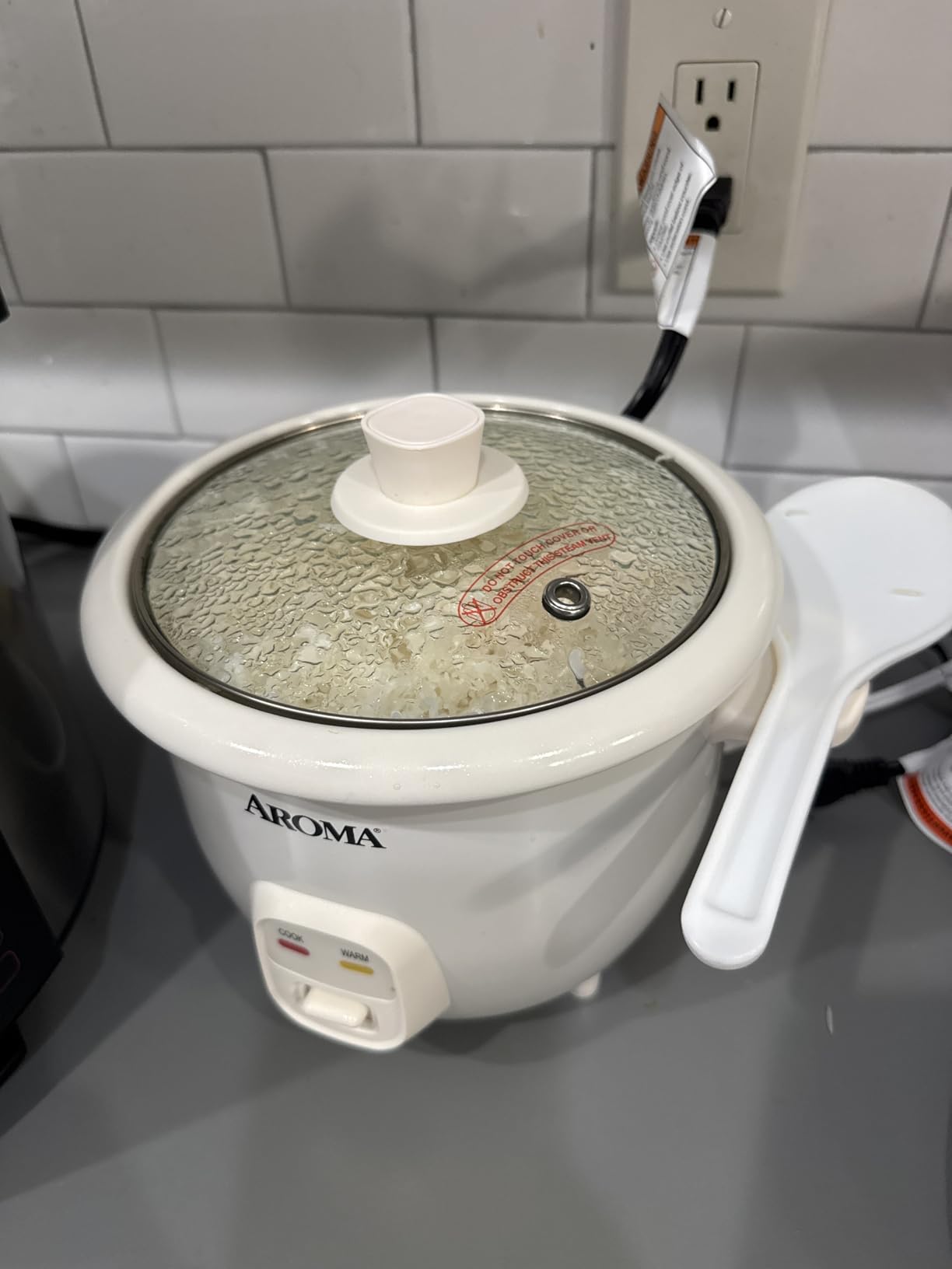 AROMA CoreCoat Pot-Style Rice Cooker with One-Touch Control and Non-Stick Ceramic Coating (6 Cups Cooked, 3 Cups Uncooked) customer photo 1