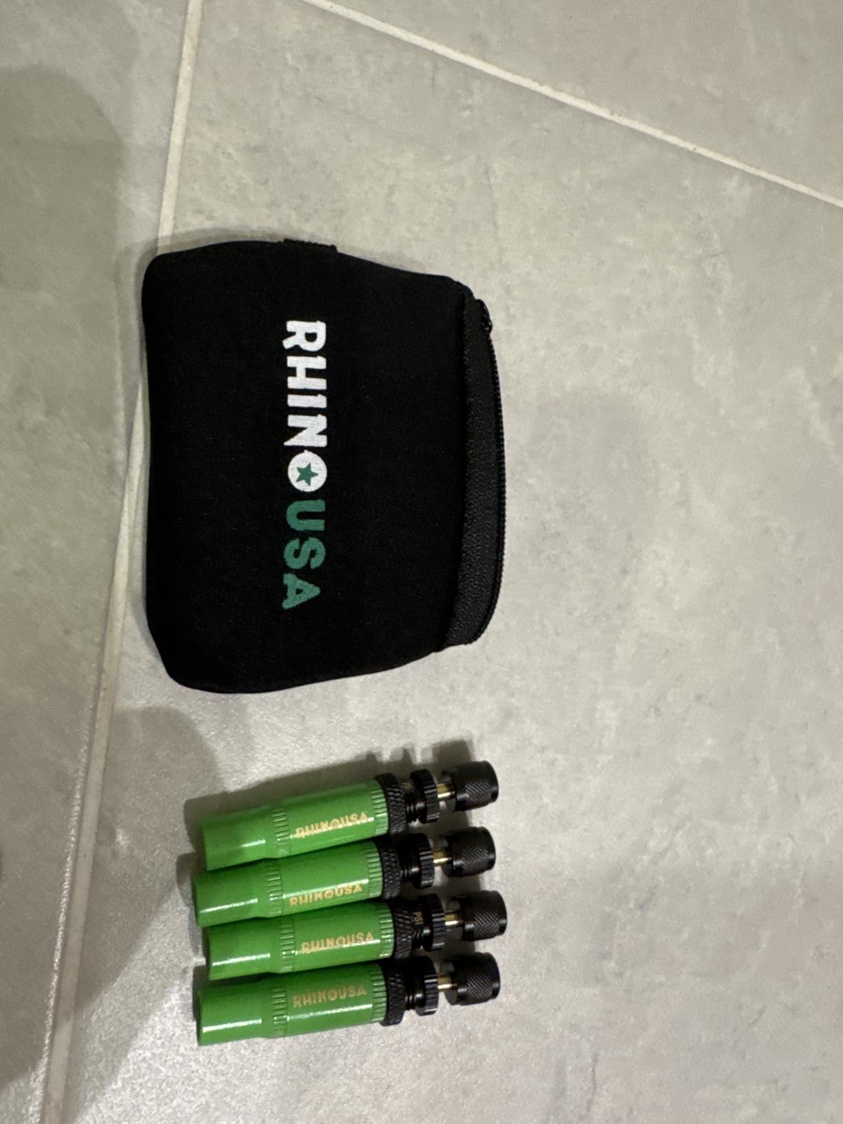 Rhino USA Adjustable Tire Deflator Kit (4-Pack) - 10-30 PSI Air Down Tool | Automatic Screw-On Deflators with Auto Stop. Offroad Accessory for Jeep, Truck, SUV, ATV & 4x4 Sand Trails. Green customer photo 1