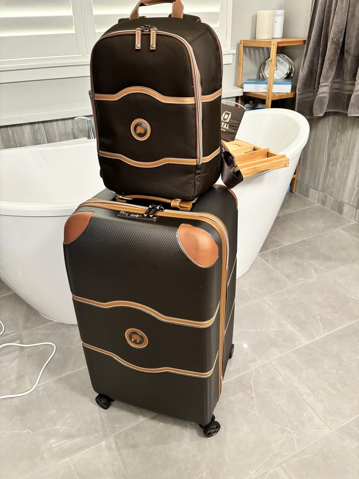 DELSEY PARIS Chatelet Air 2.0, 26 Inch Checked-Trunk Luggage, Navy Blue customer photo 1