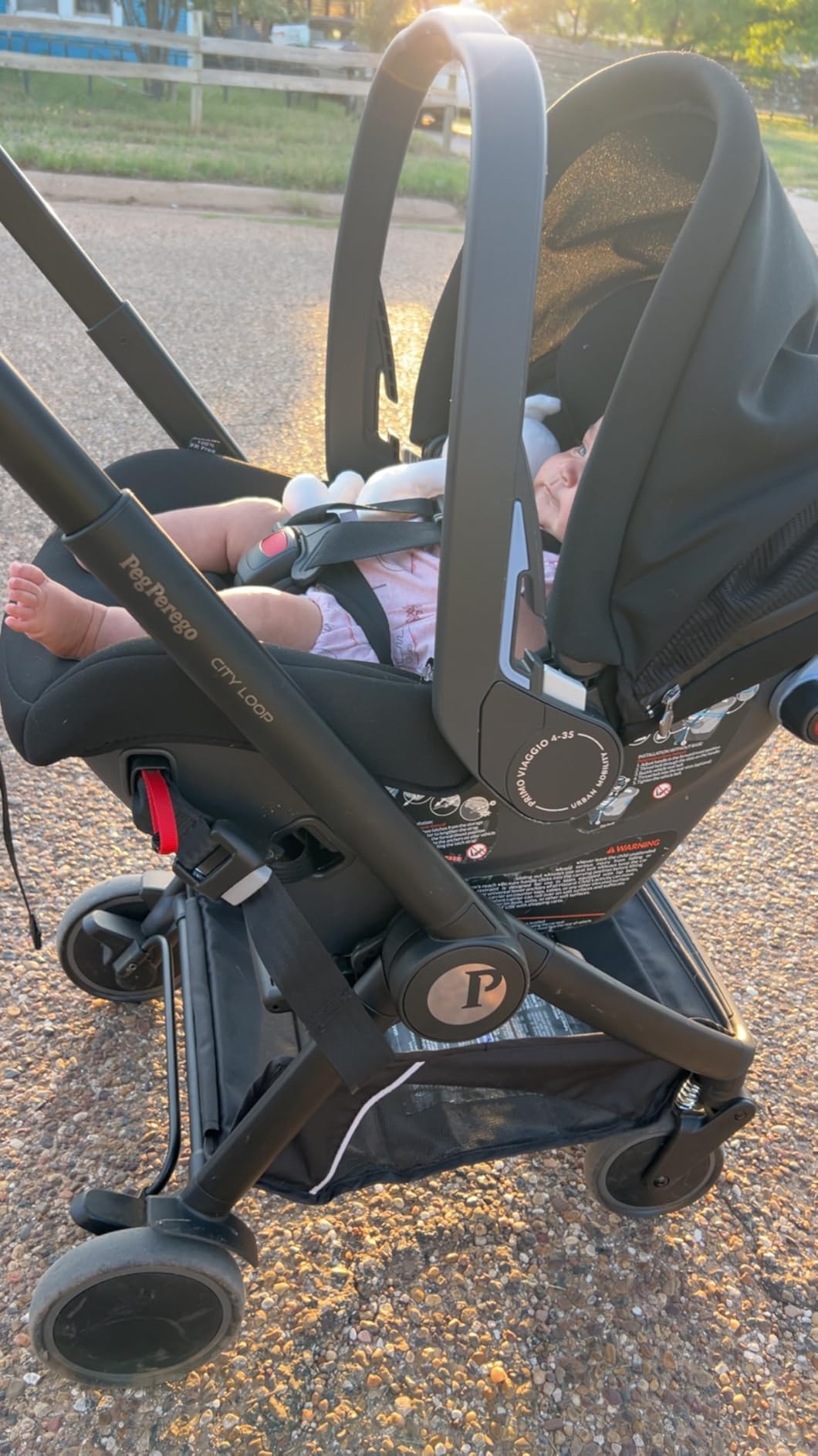 PEG City Loop Frame with Primo Viaggio Urban Mobility Car Seat Combo | Compact Travel System, Air Travel Friendly, Includes City Loop Frame & Primo Viaggio Urban Mobility Baseless Infant Car Seat customer photo 2