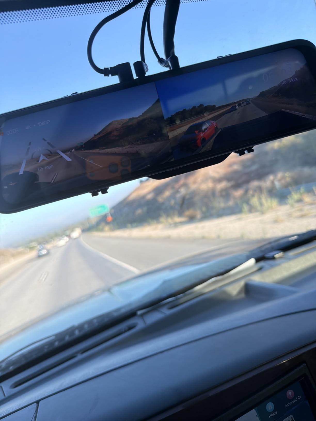 WOLFBOX G850 PRO 4K Mirror Dash Cam with ADAS and BSD, 64GB Card, 5.8GHz WiFi customer photo 2