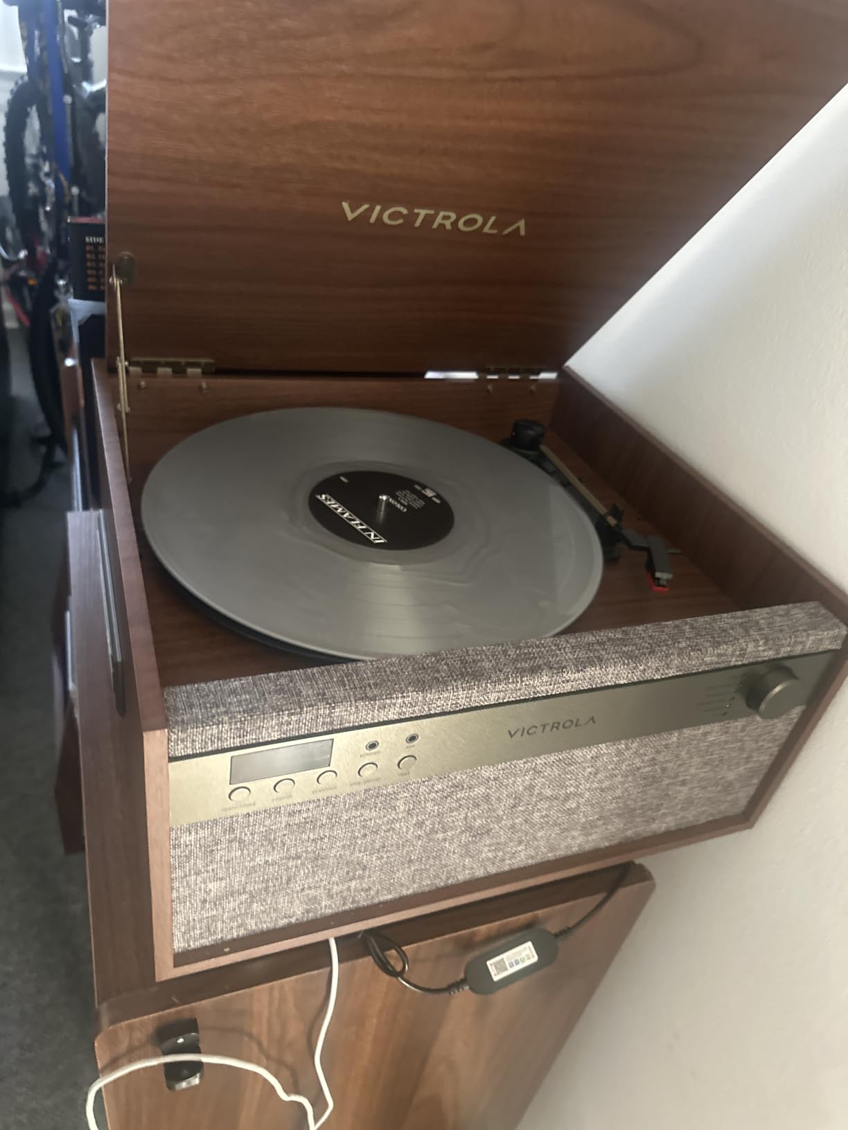 Victrola Century - 6-in-1 Bluetooth Record Player - Walnut | Mid-century music center plays vinyl, CD, cassette and aux, VINYLSTREAM streams records to Bluetooth speakers customer photo 1