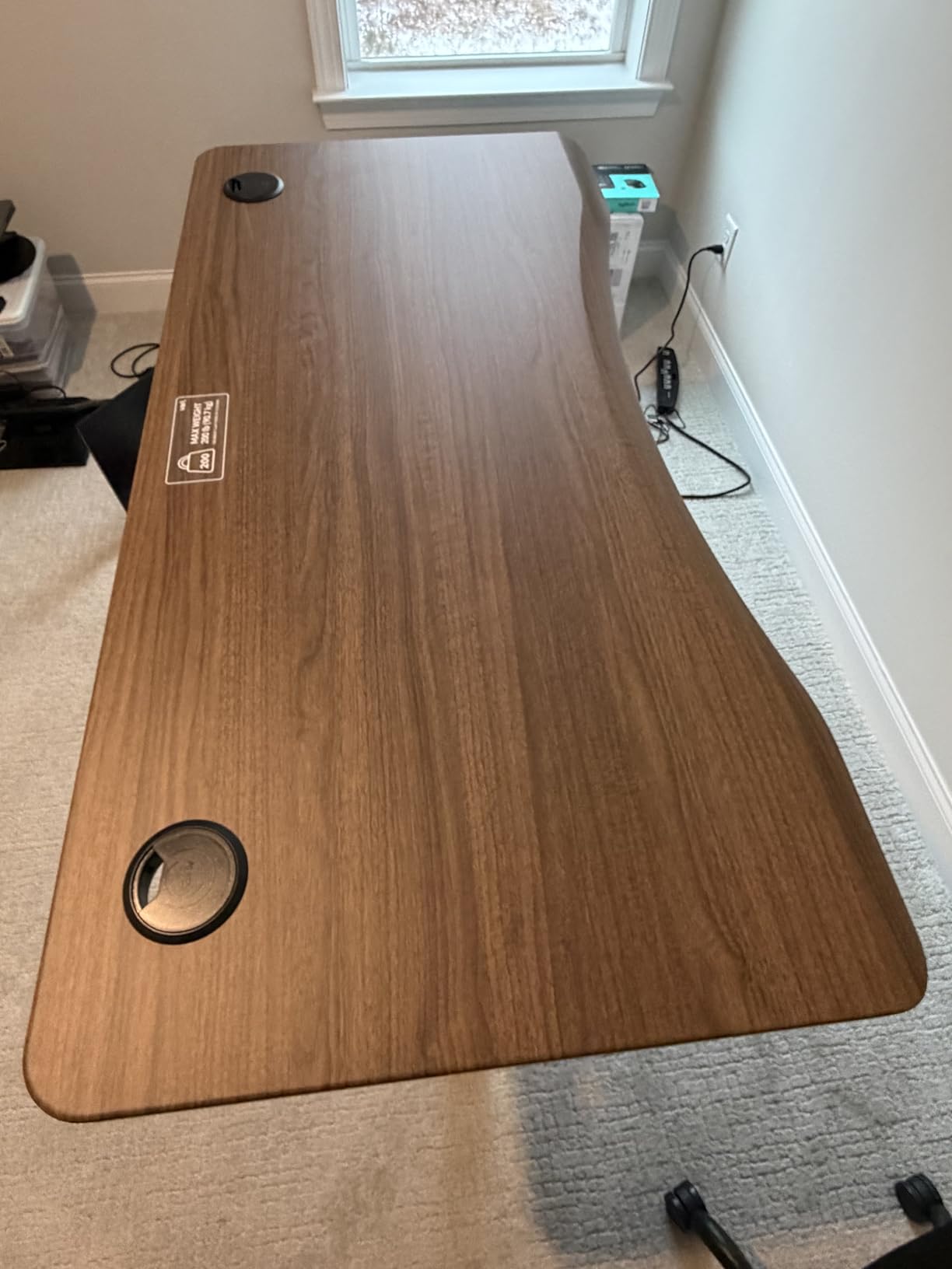 Vari Ergo Electric Standing Desk - 54x26 - Walnut/Slate customer photo 2