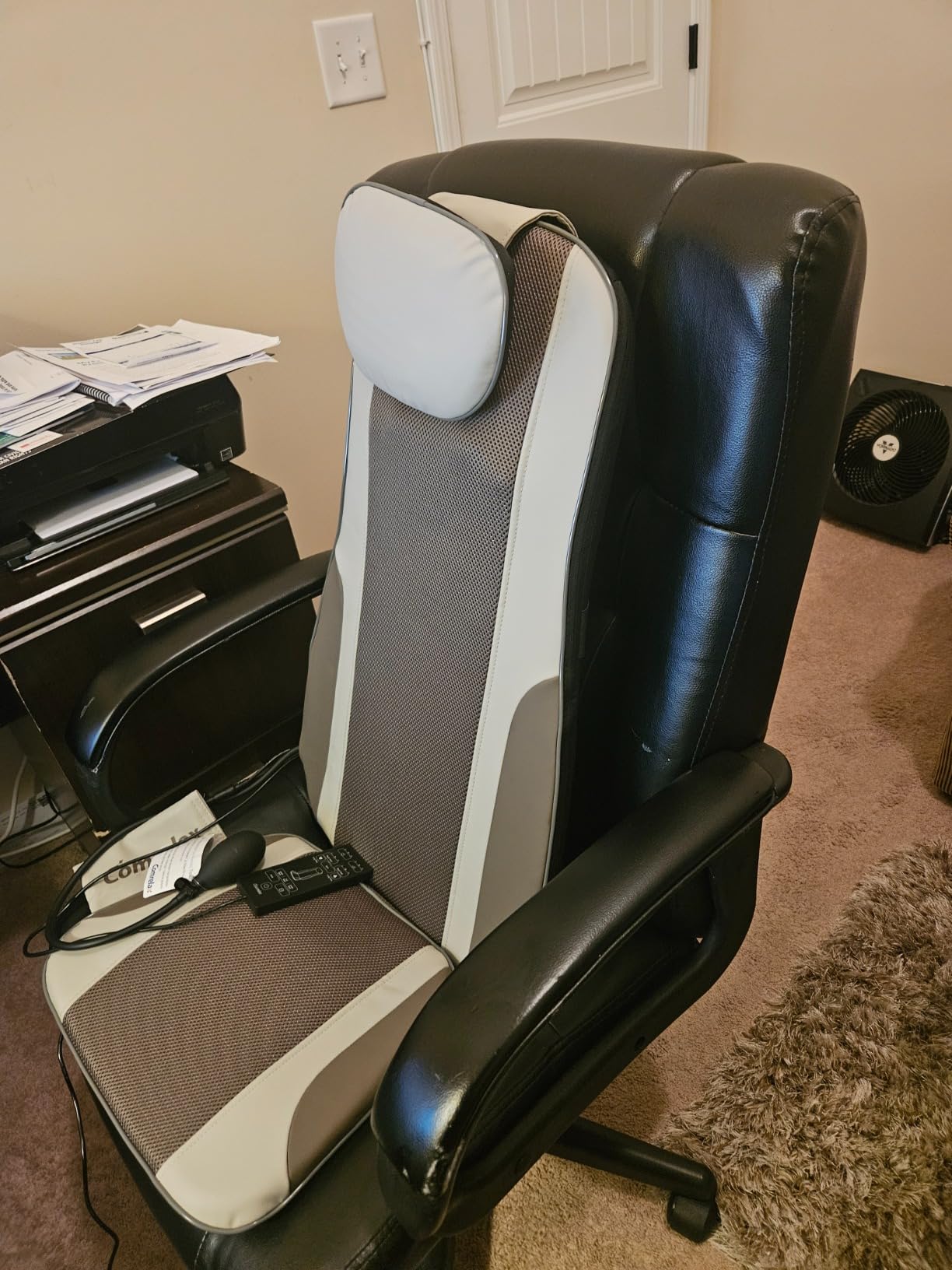 Shiatsu Back Massager with Heat, Massage Chair Pad Seat Cushion for Stress Relief, Deep Tissue Kneading & Roller customer photo 1