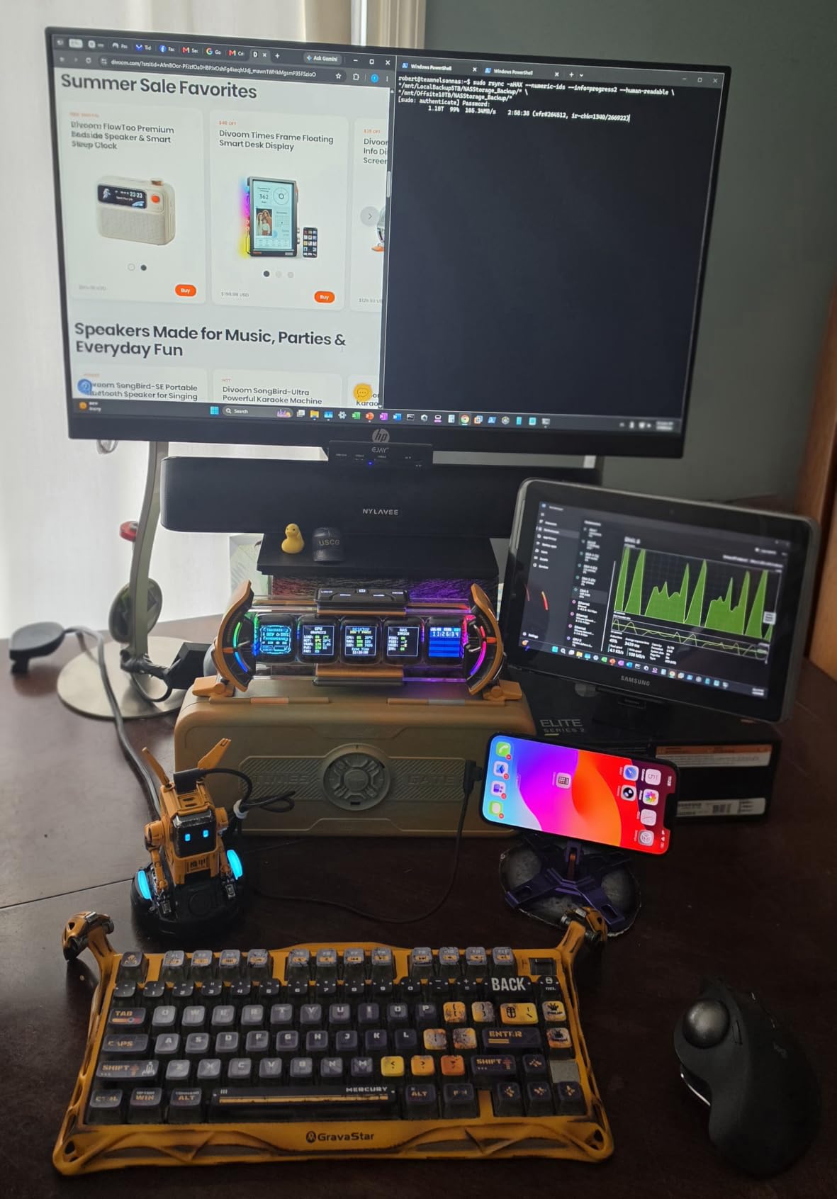GravaStar Mercury K1 Pro 75% Wireless Mechanical Gaming Keyboard, Hot-Swap | Tri-Mode BT/2.4GHz/Wired, Linear Switch, Gasket Mount, RGB Backlit, Aluminum Alloy, QMK Custom Keyboard with Knob for Win/Mac customer photo 2