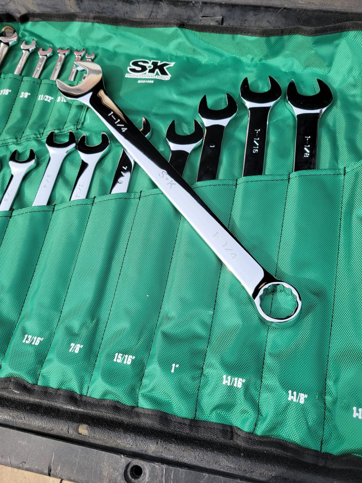 Combination Wrench Set, Metric 6 to 32mm, SAE 1/4