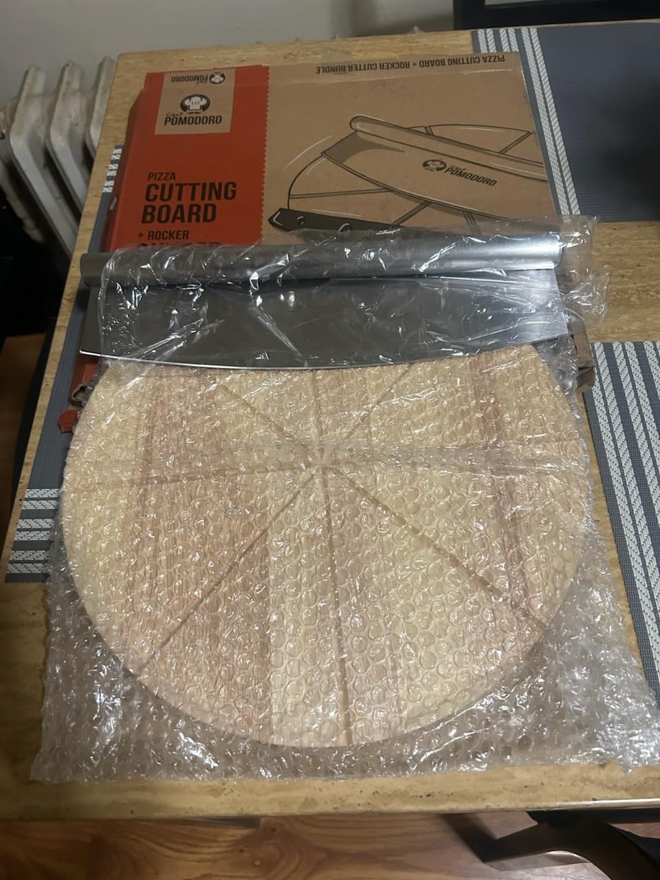 Chef Pomodoro Stainless 14 inch Pizza Cutting Board, Pizza Cutter Combo Set | Sharp Stainless Pizza Cutter Rocker, Pizza Cutter Board with Slice Grooves; Pizza Board for Pies, Cheesecake & Charcuterie customer photo 1